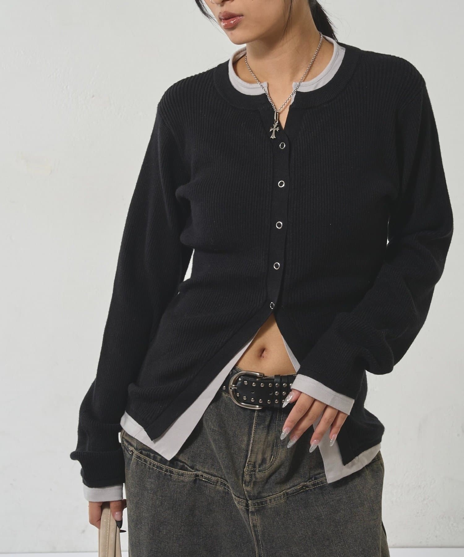 WHO’S WHO gallery(フーズフーギャラリー) レイヤードヘンリーナローカーデ