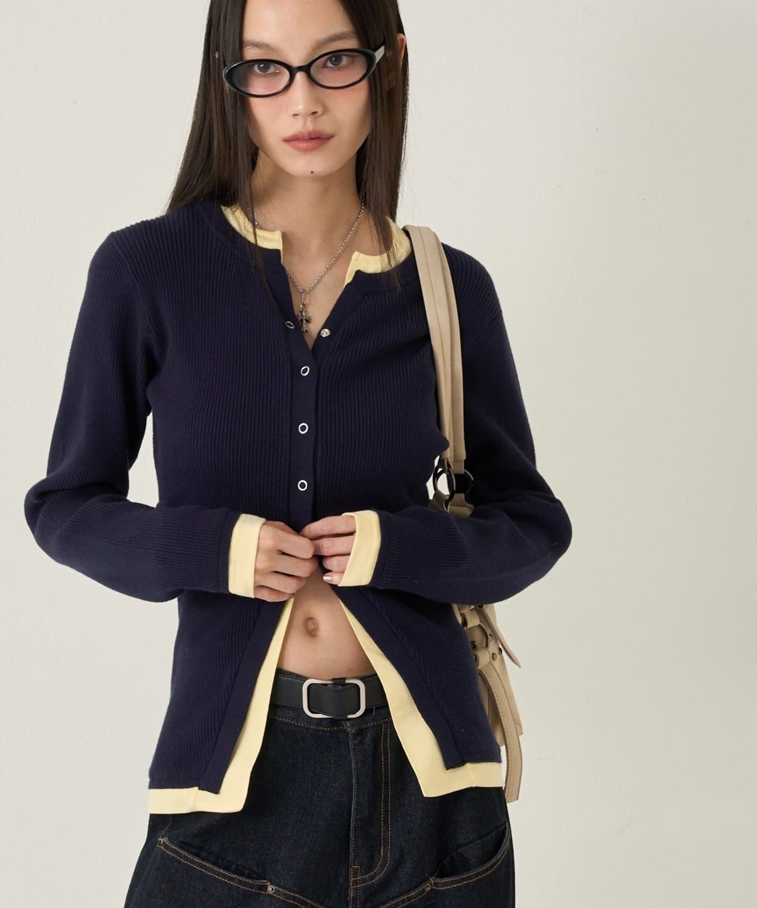 WHO’S WHO gallery(フーズフーギャラリー) レイヤードヘンリーナローカーデ