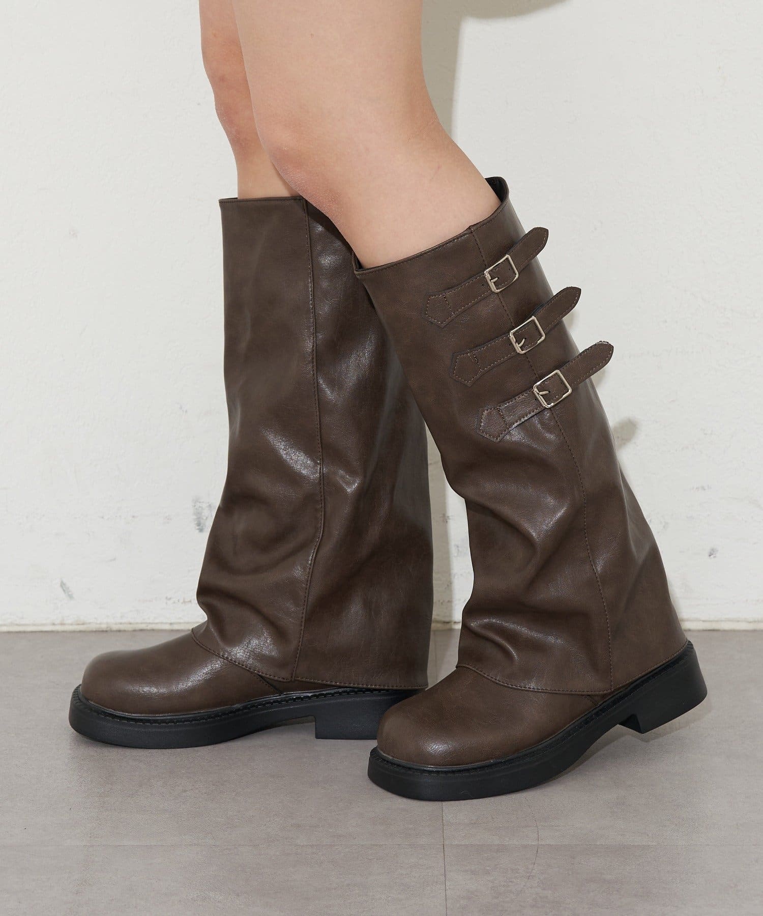 CIAOPANIC(チャオパニック) サイドベルトカバーロングブーツ