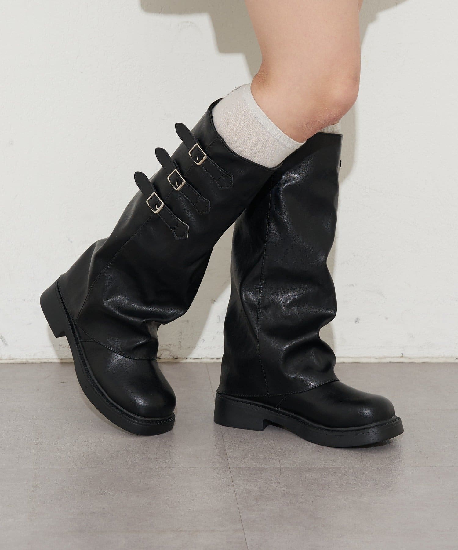 CIAOPANIC(チャオパニック) サイドベルトカバーロングブーツ