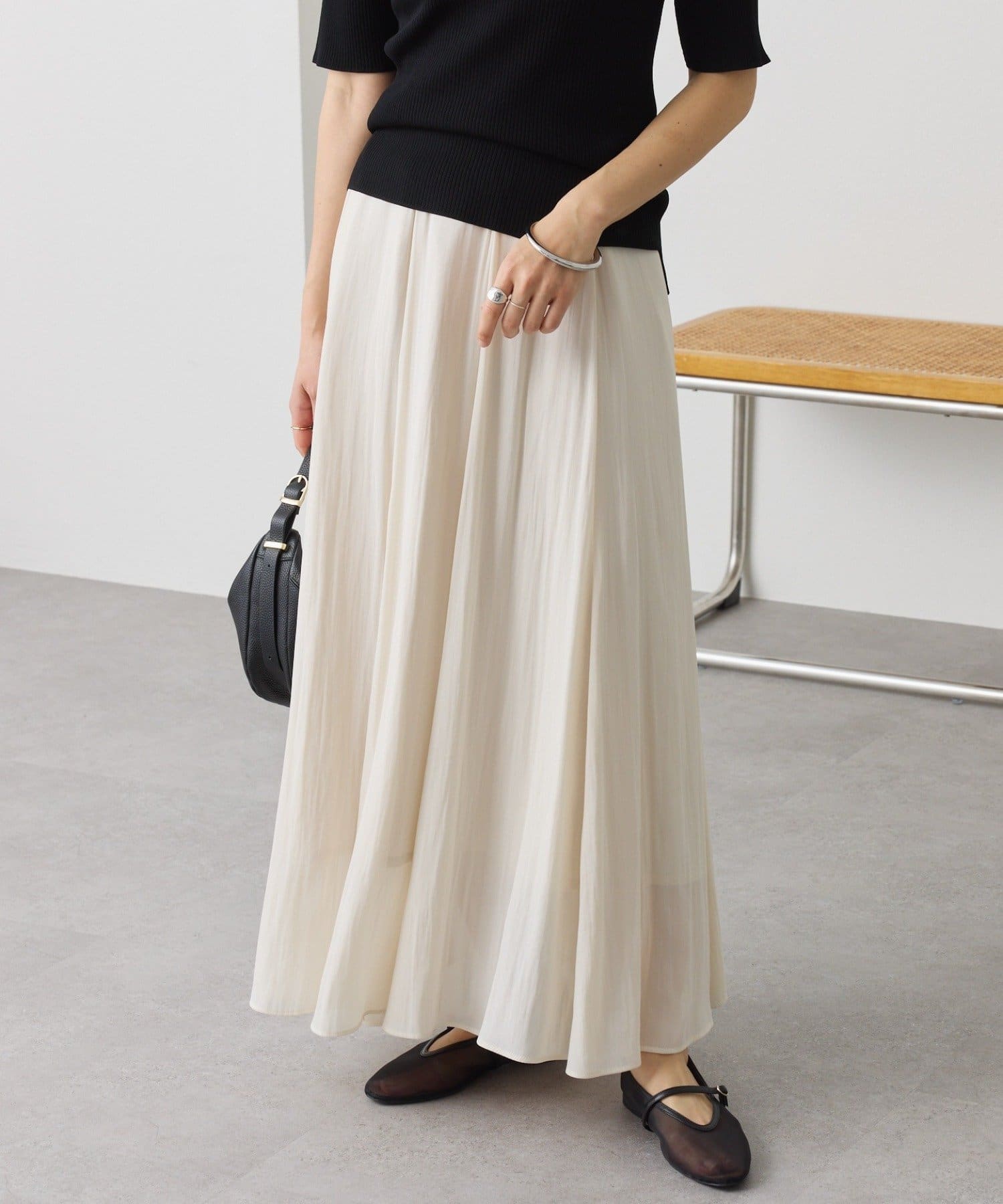 RIVE DROITE(リヴドロワ) 予約【軽やか素材】カッセンサーキュラースカート