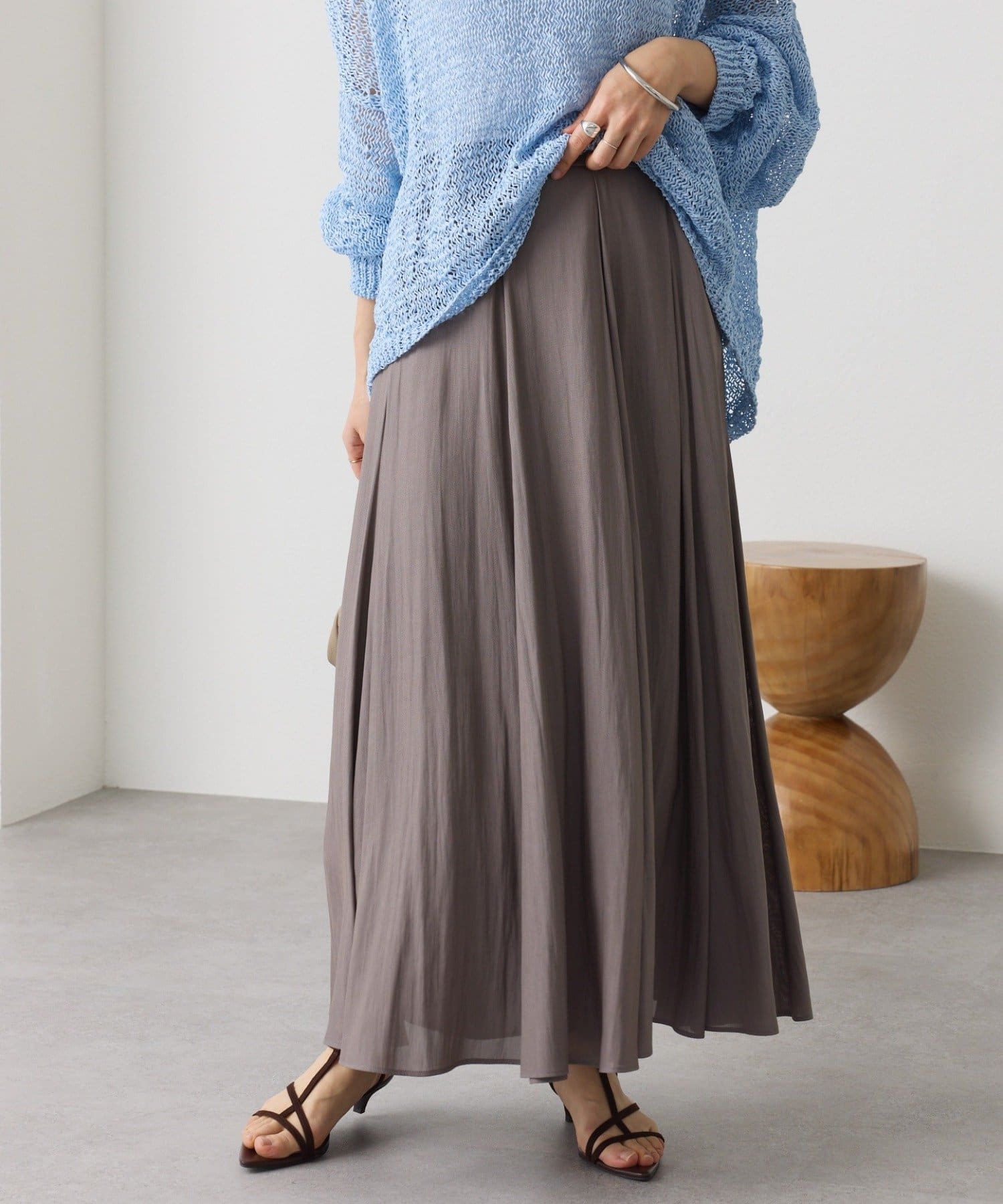 RIVE DROITE(リヴドロワ) 予約【軽やか素材】カッセンサーキュラースカート