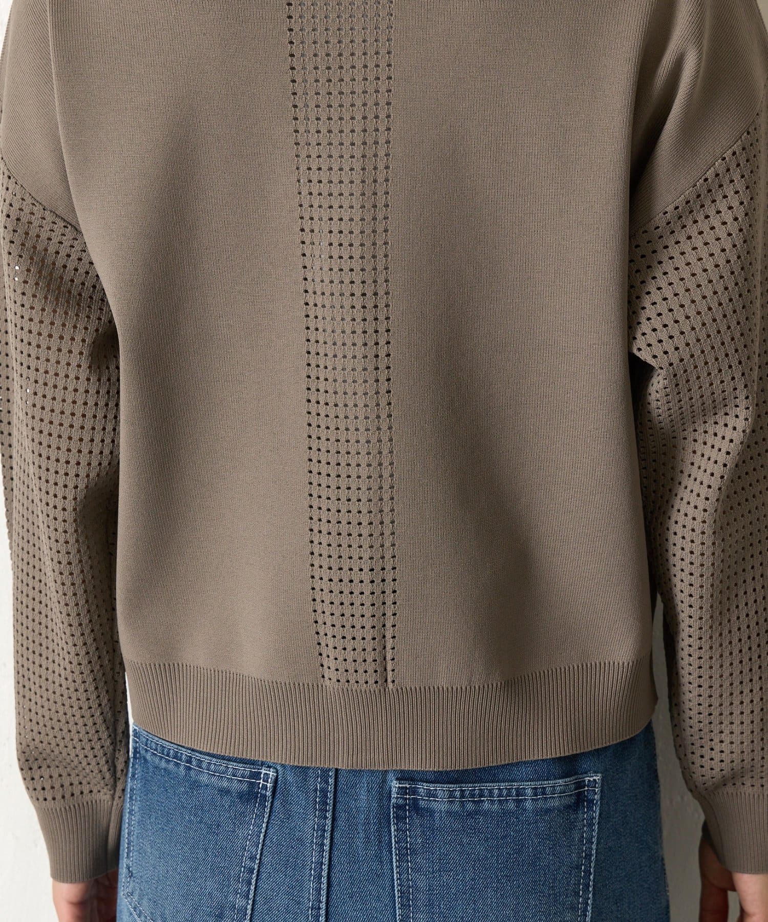 Jena　espace merveilleux(ジェナ　エスパスメルヴェイユ) ビハイ袖メッシュ2WAYカーディガン