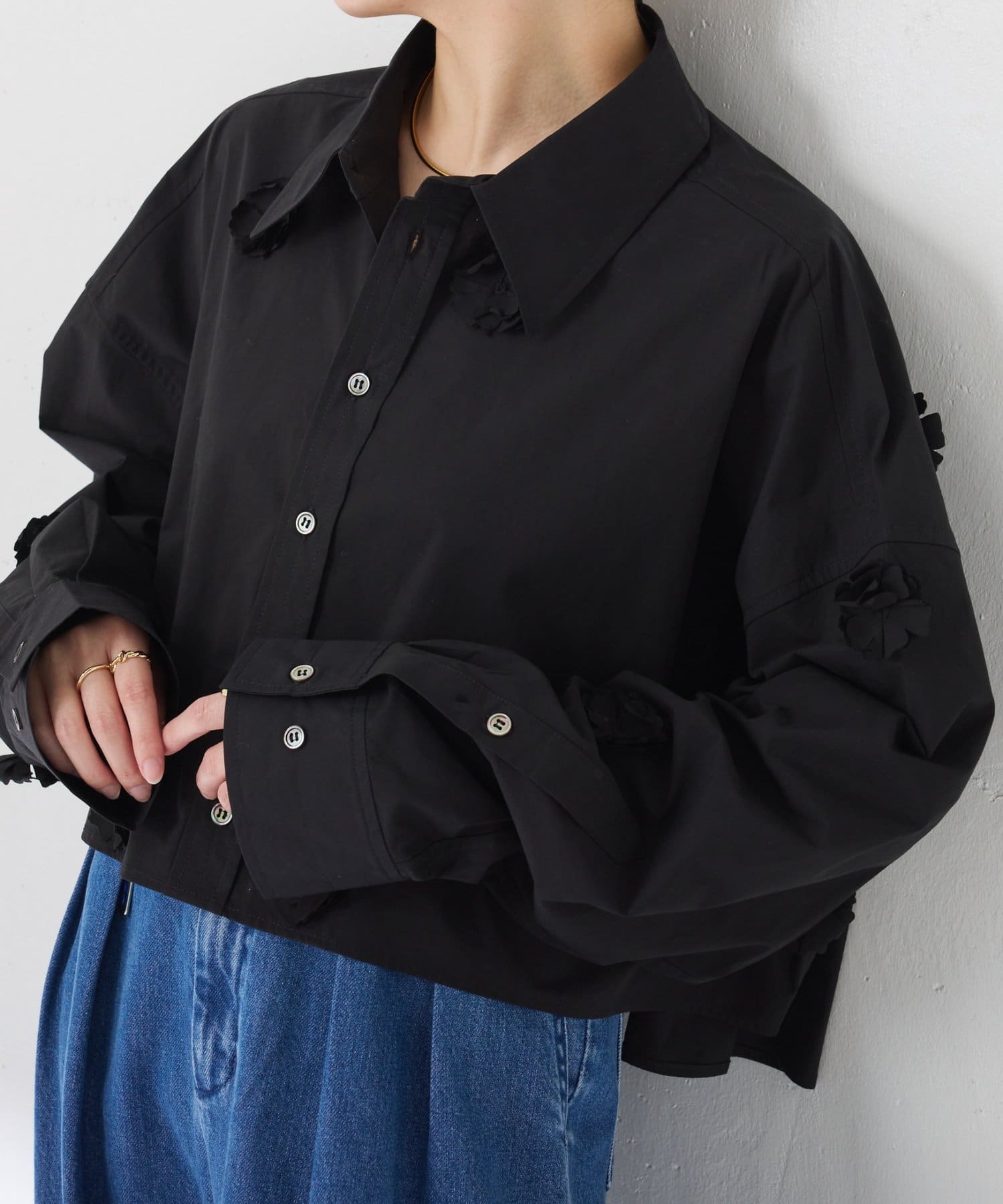 COLLAGE GALLARDAGALANTE(コラージュ ガリャルダガランテ) 【PROVOKE別注アイテム】フラワーモチーフシャツ