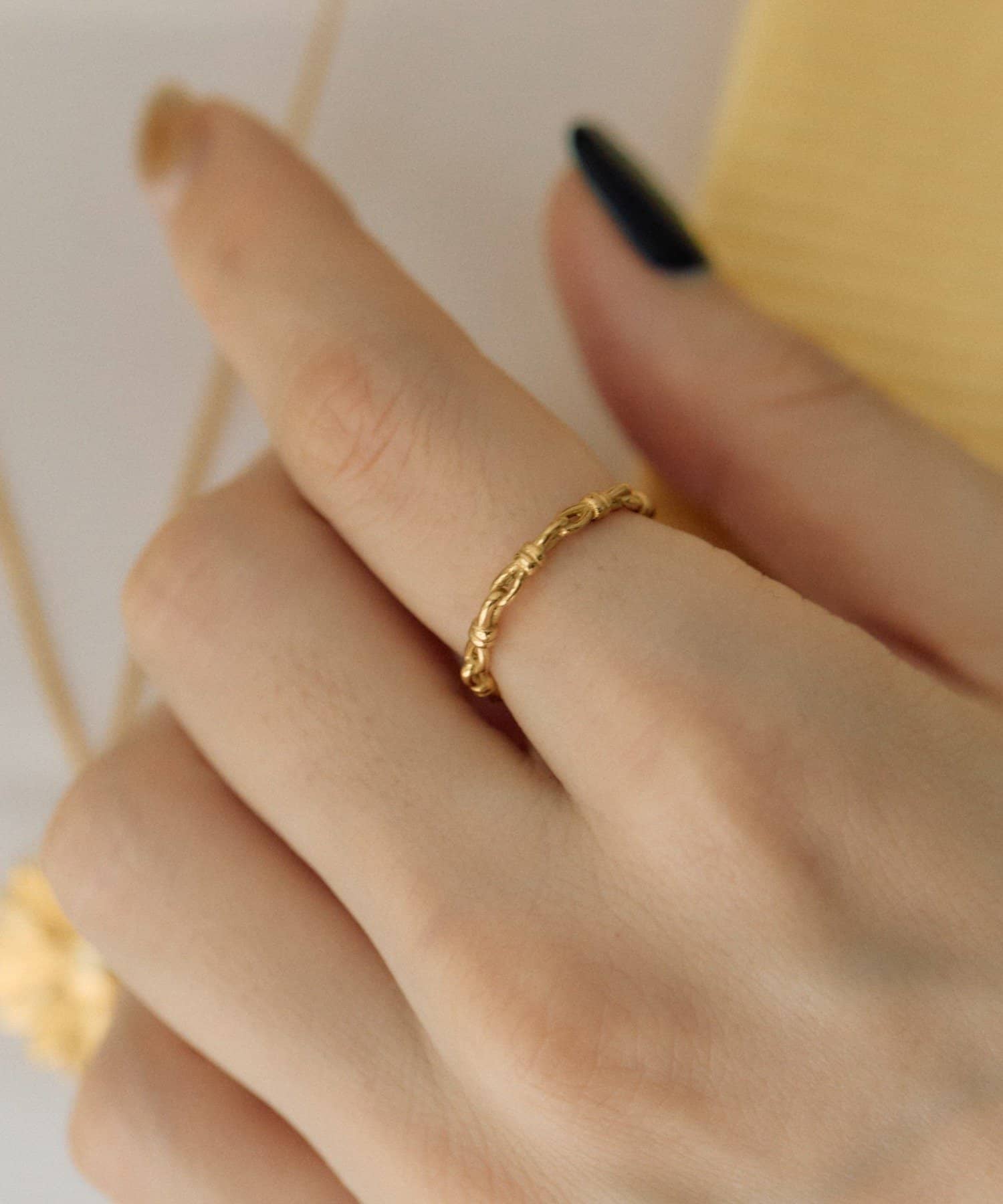 ear PAPILLONNER(イア パピヨネ) 《金属アレルギー対応/ステンレス》インフィニティチェーンリング