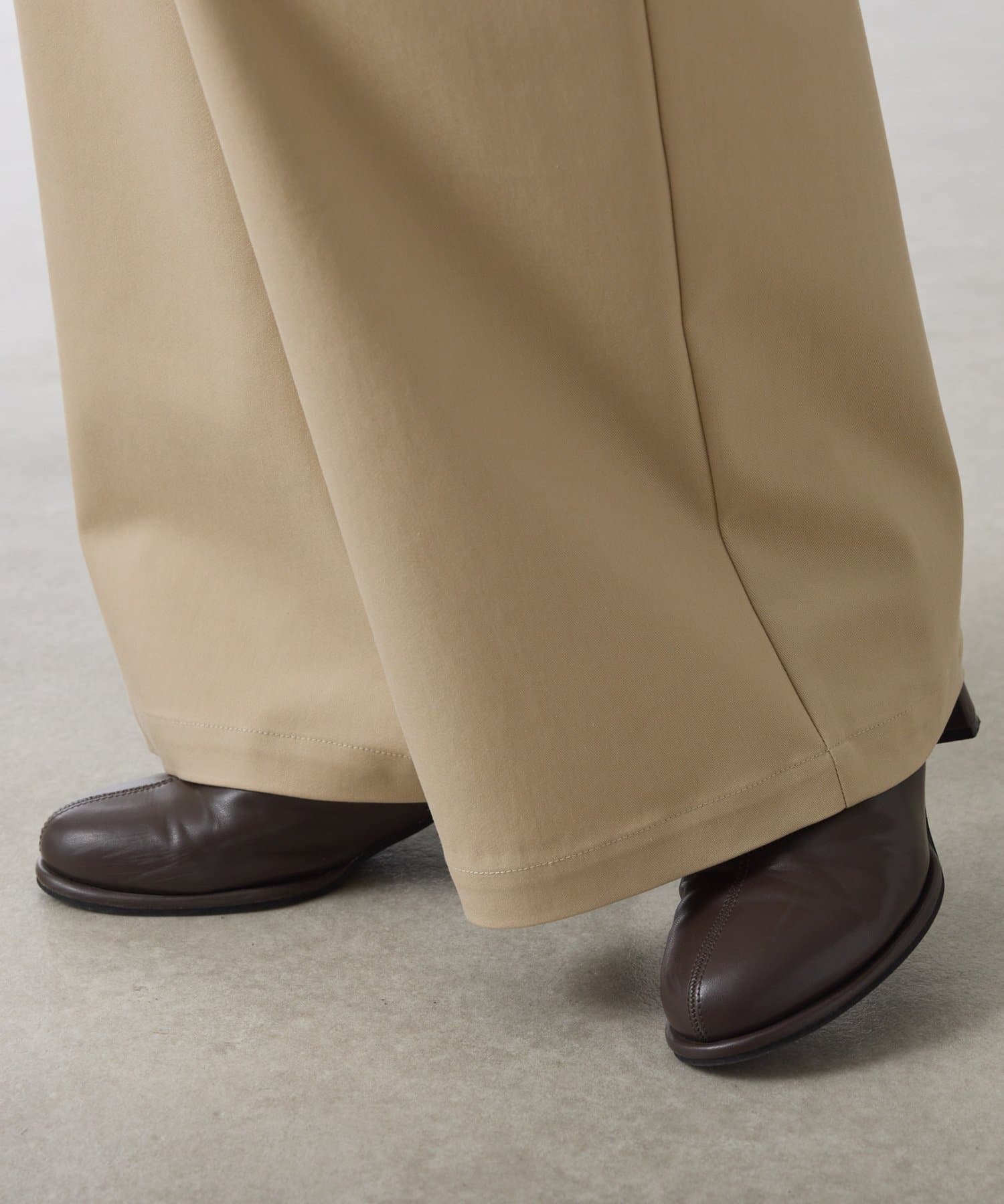 COLLAGE GALLARDAGALANTE(コラージュ ガリャルダガランテ) 【美脚/腰回りカバー】タックワイドチノパンツ