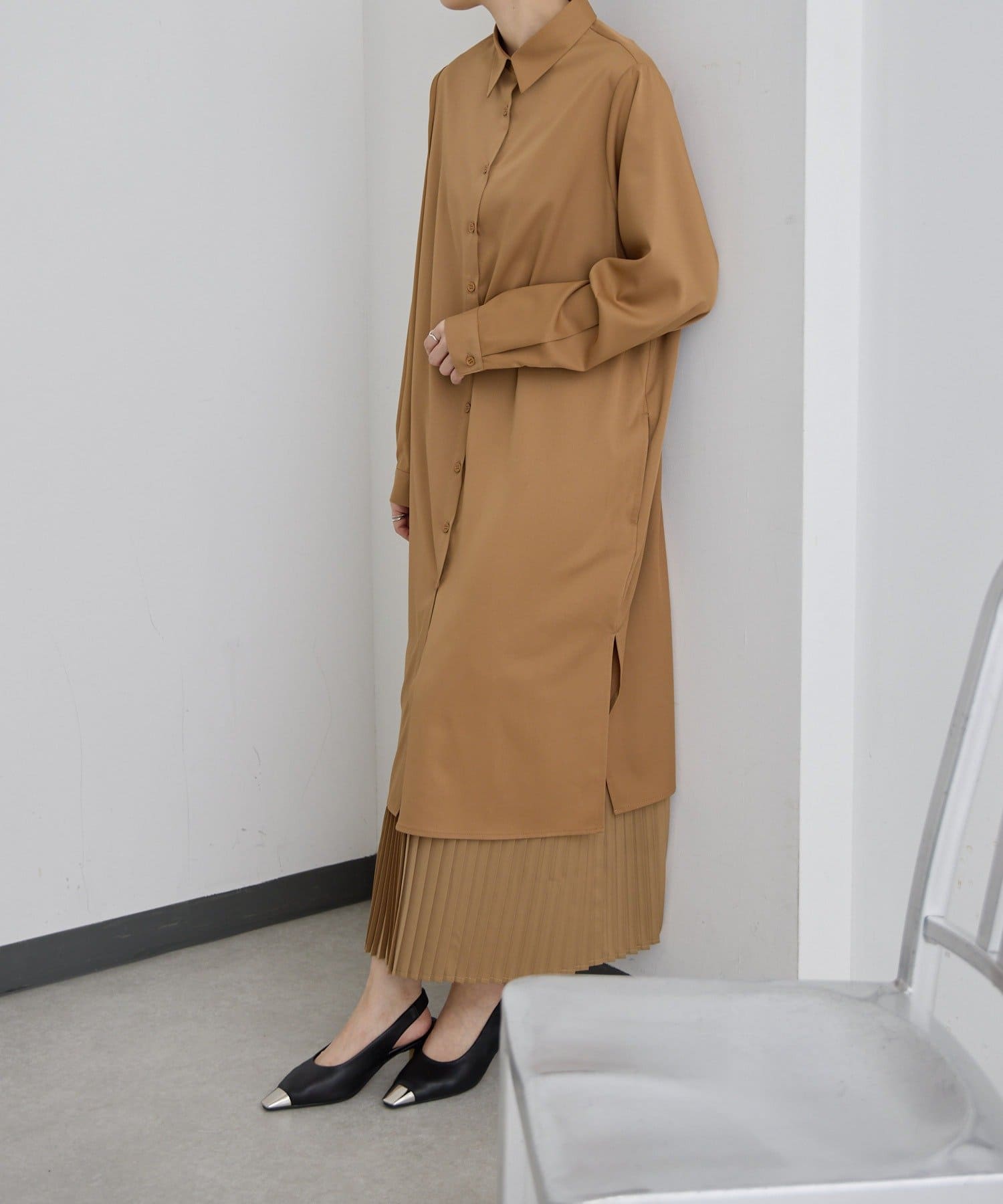 ear PAPILLONNER(イア パピヨネ) 《動画あり/オケージョン/3WAY/プリーツ》キャミセットワンピースワンピース【SUM1 STYLE(スミスタイル)】