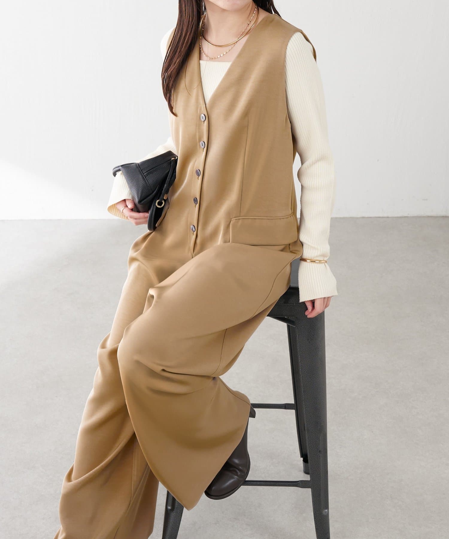 COLLAGE GALLARDAGALANTE(コラージュ ガリャルダガランテ) 【スタイルアップ】ジレオールインワン/セレモニー