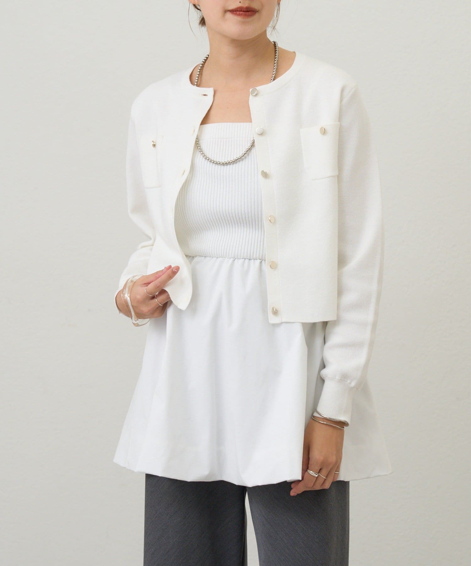 SHENERY(シーナリー) 【26SS予約】コットンニットショートカーディガン