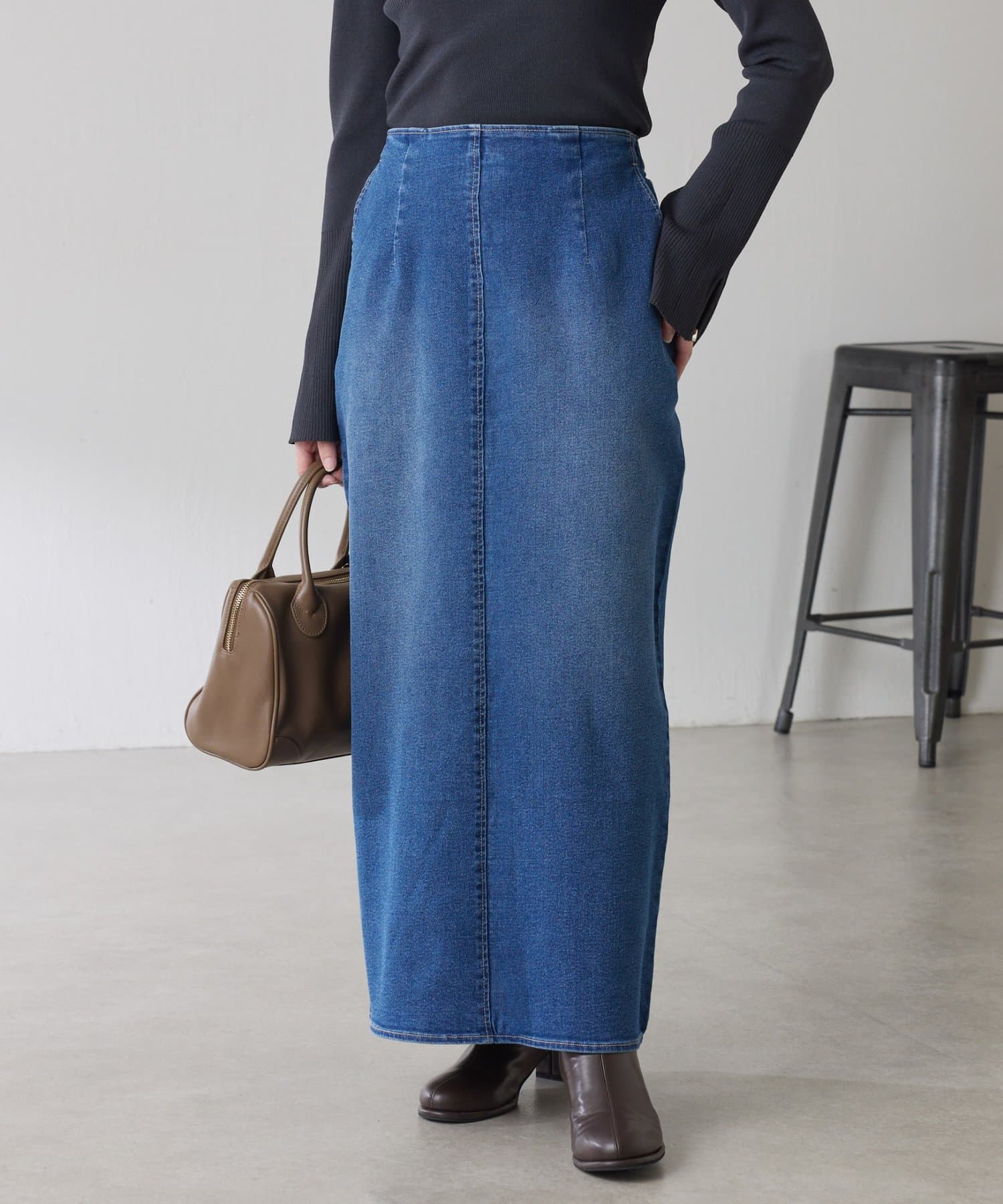 COLLAGE GALLARDAGALANTE(コラージュ ガリャルダガランテ) 【ストレッチ生地◎】Q.anos ナローデニムスカート