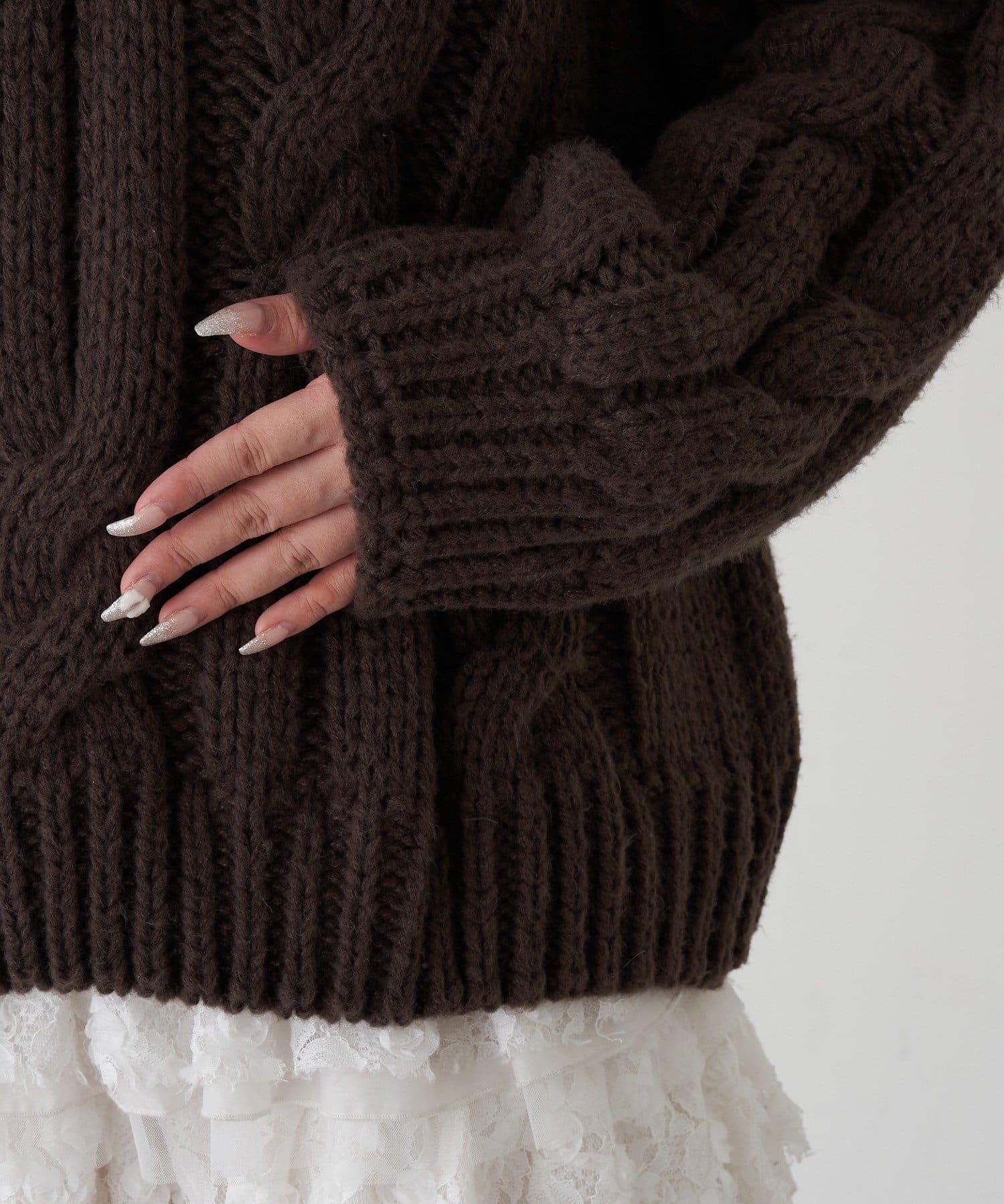 RAY CASSIN(レイカズン) ケーブルルーズニット