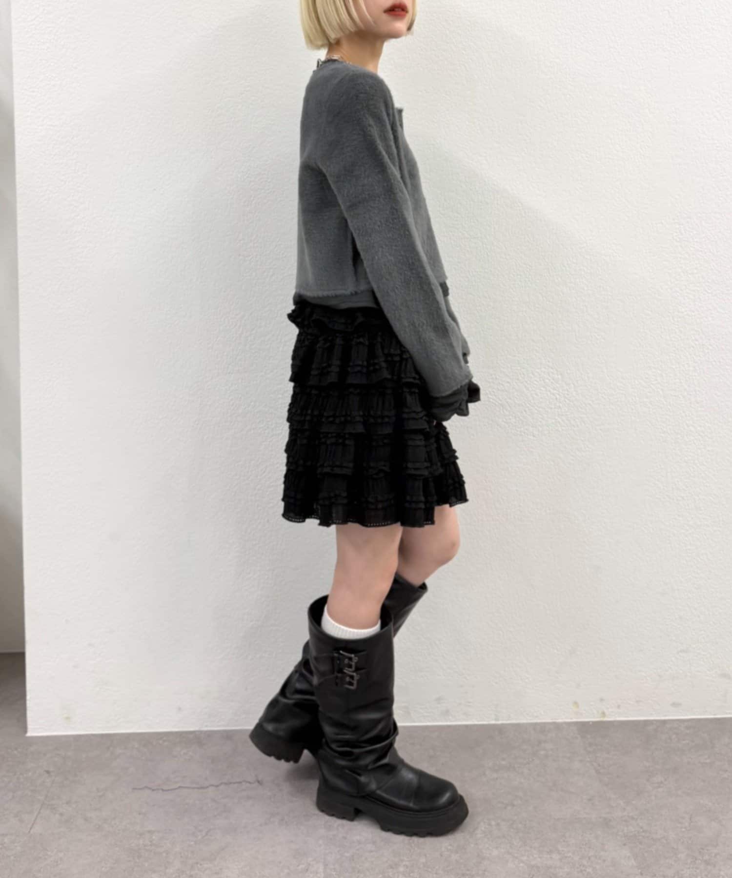 w closet(ダブルクローゼット) シャギーレイヤードニット