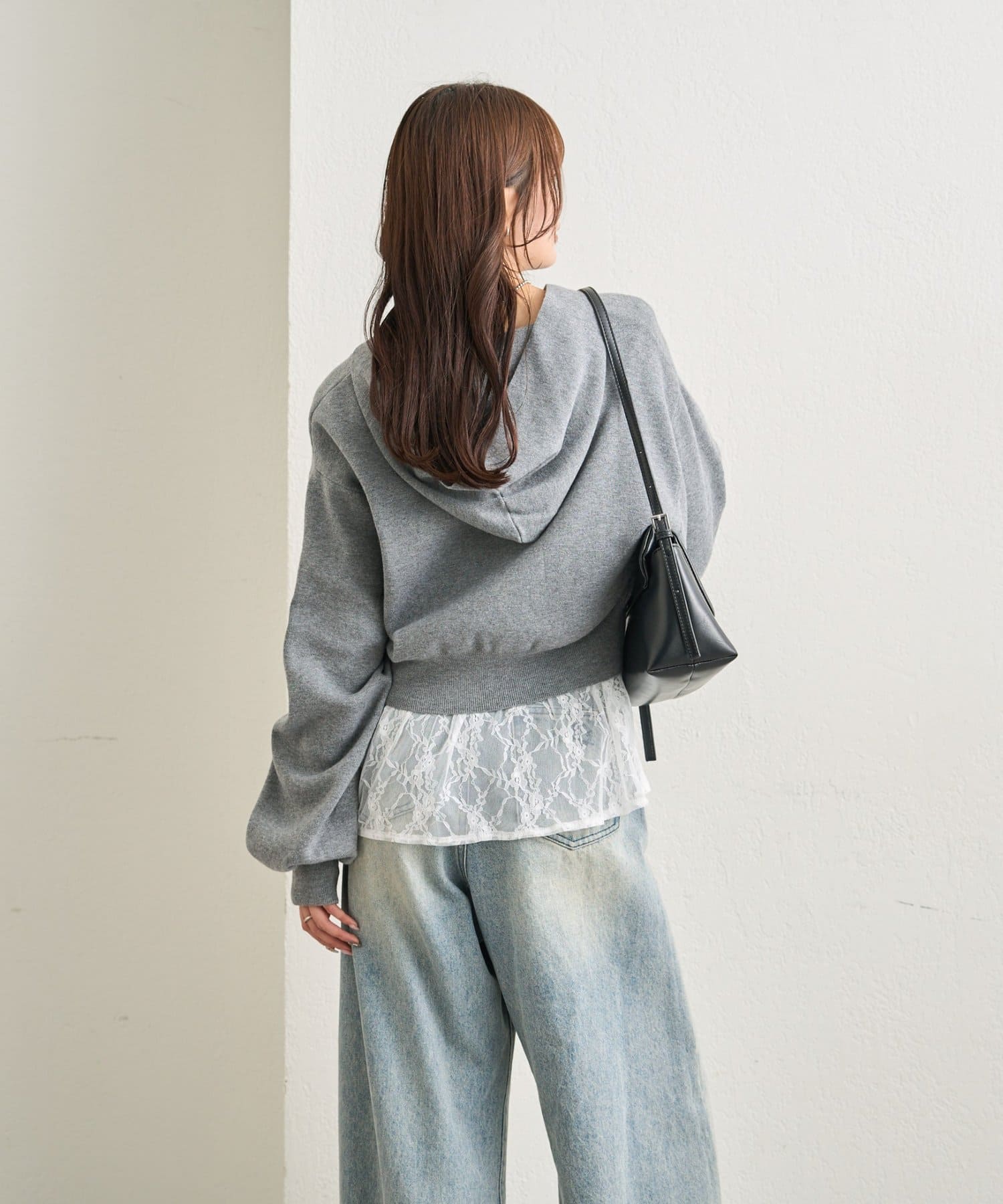 mystic(ミスティック) フーディーニットショートパーカー