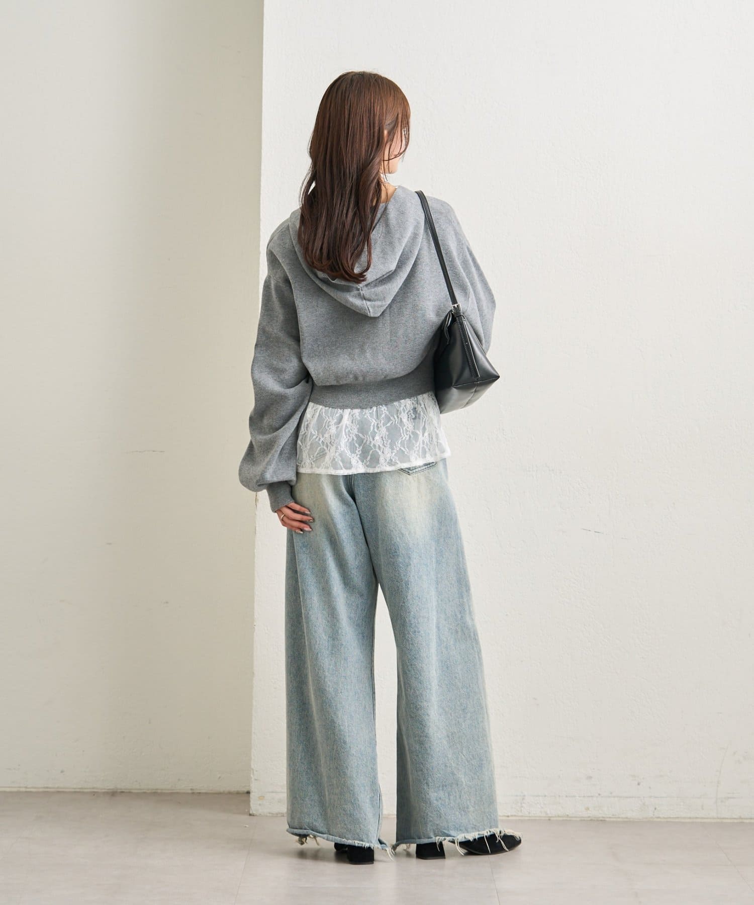 mystic(ミスティック) フーディーニットショートパーカー