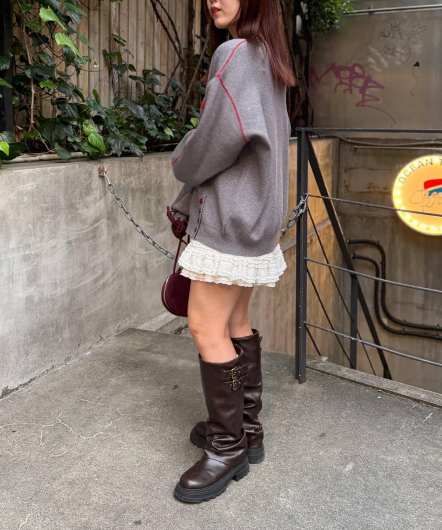 w closet(ダブルクローゼット) 【11月14日 18：30予約開始！】エルボーパッチニット