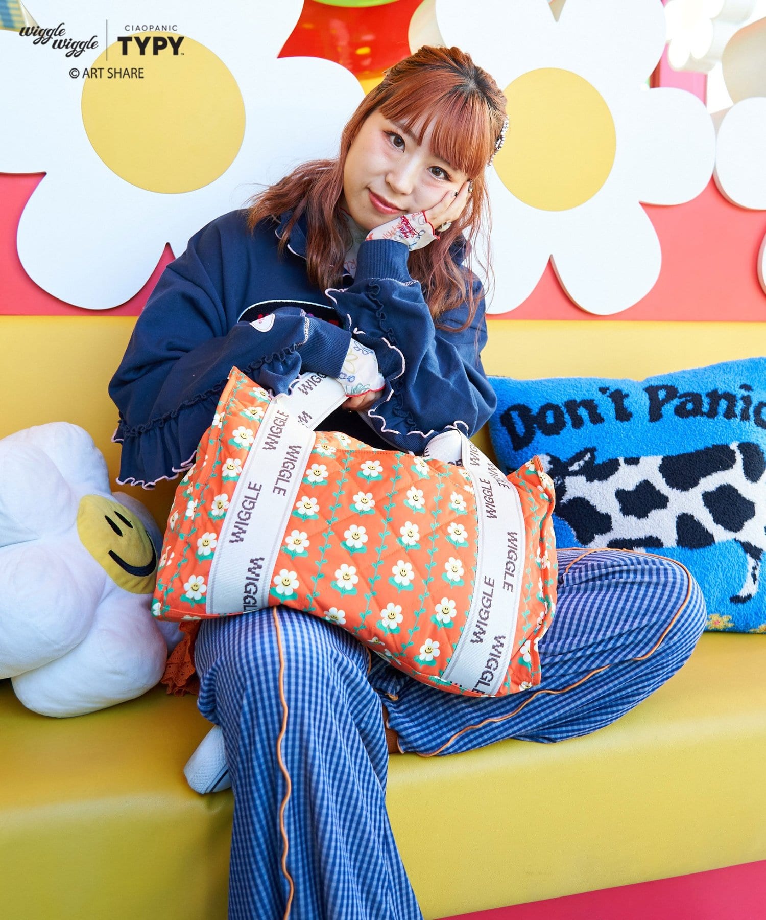 CIAOPANIC TYPY(チャオパニックティピー) 【wiggle wiggle】ジャガードテープマルチウェイトートバッグ/キャリーオンバッグ/マザーズバッグ