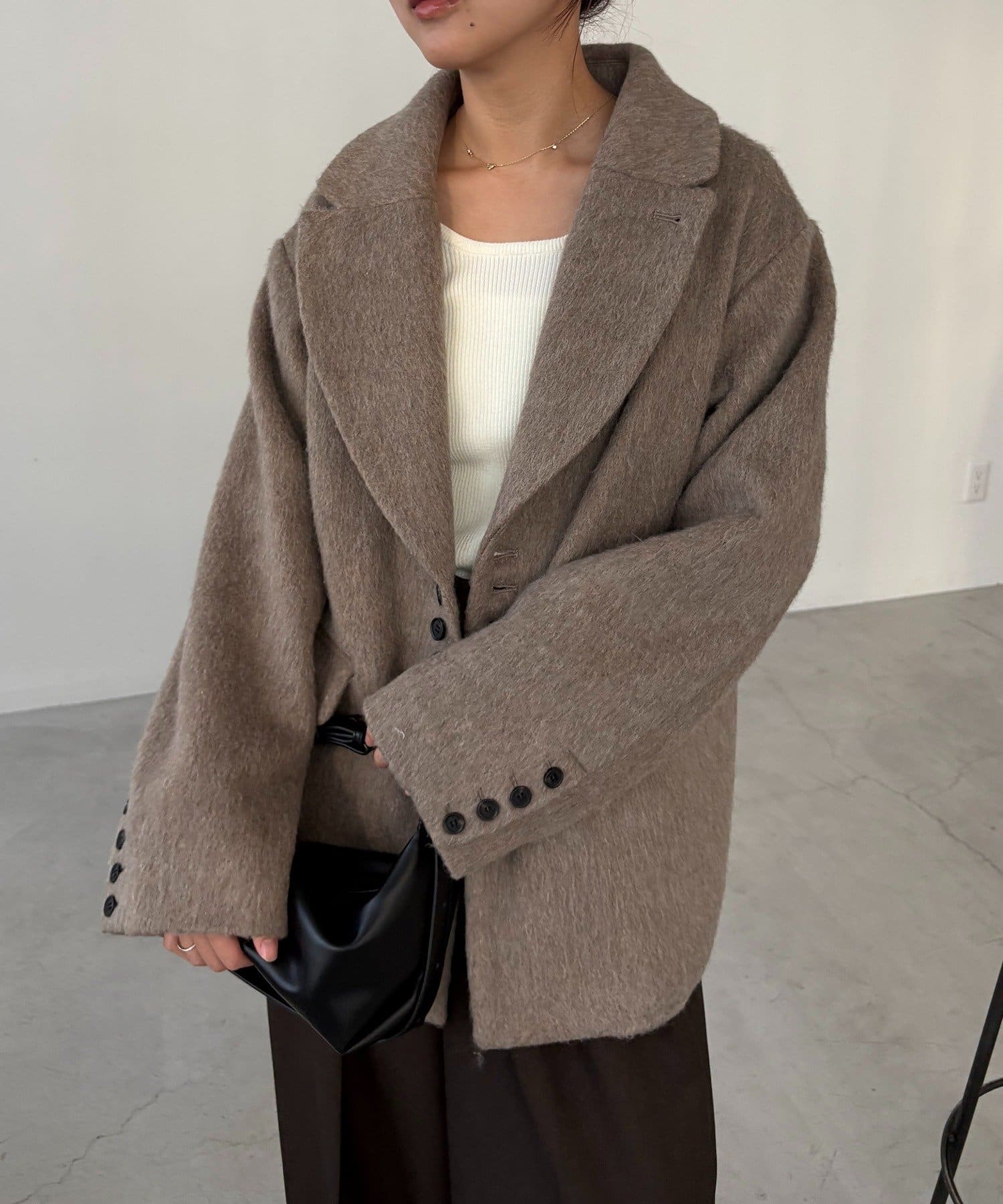 CAPRICIEUX LE'MAGE(カプリシュレマージュ) シャギーウールコート