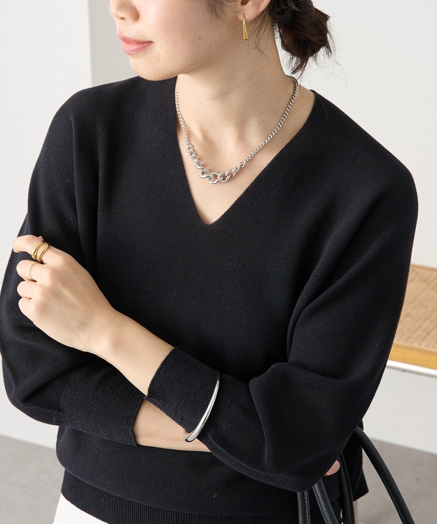 RIVE DROITE(リヴドロワ) 予約【軽くしなやかな着心地】ライトギマバックボリュームニット