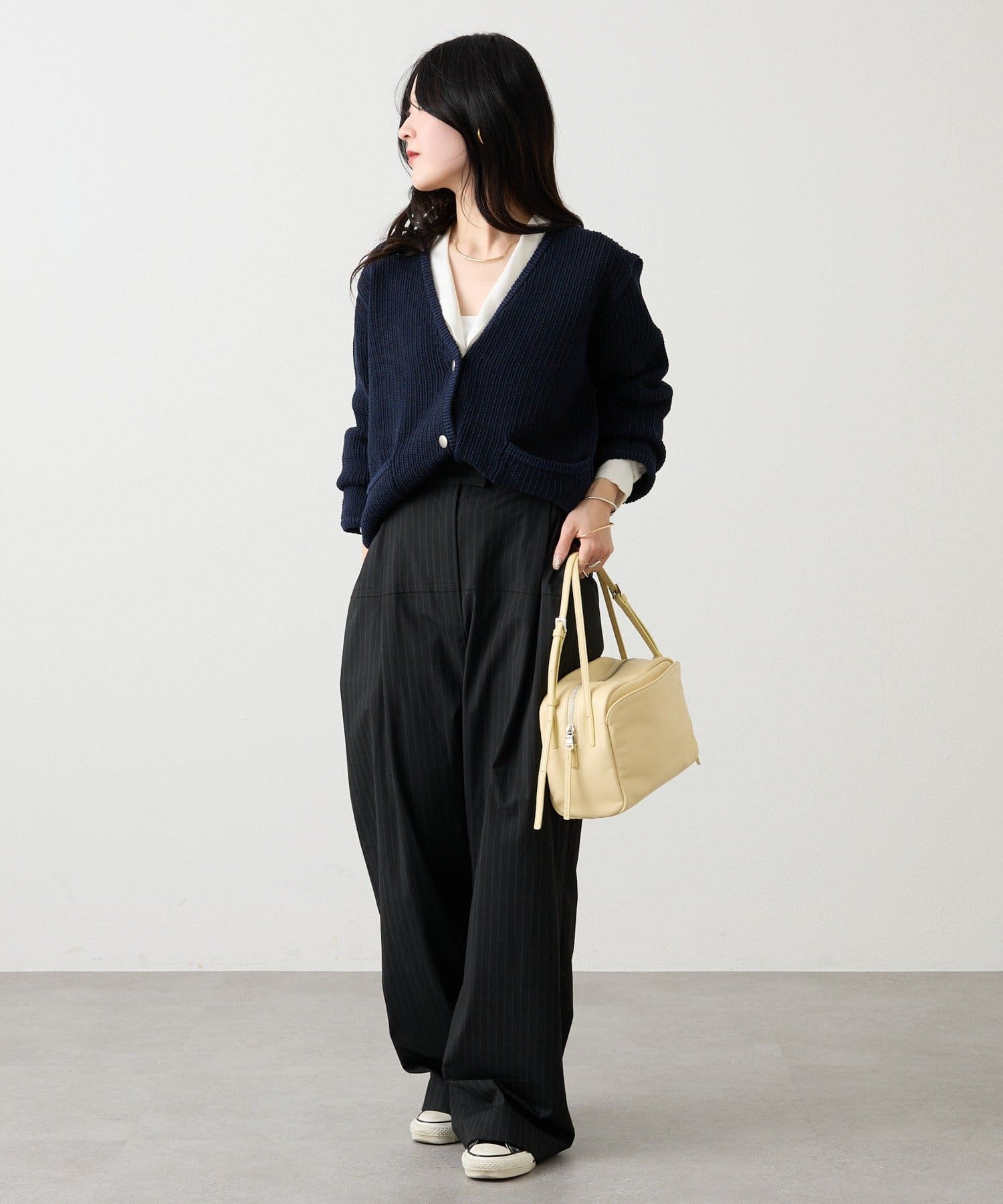 russet(ラシット) ノーカラーニットジャケット