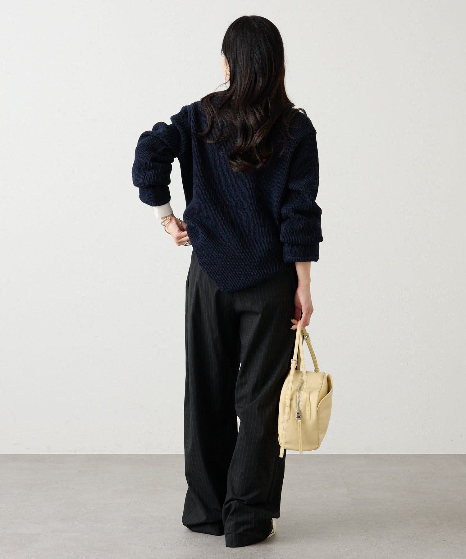 russet(ラシット) ノーカラーニットジャケット