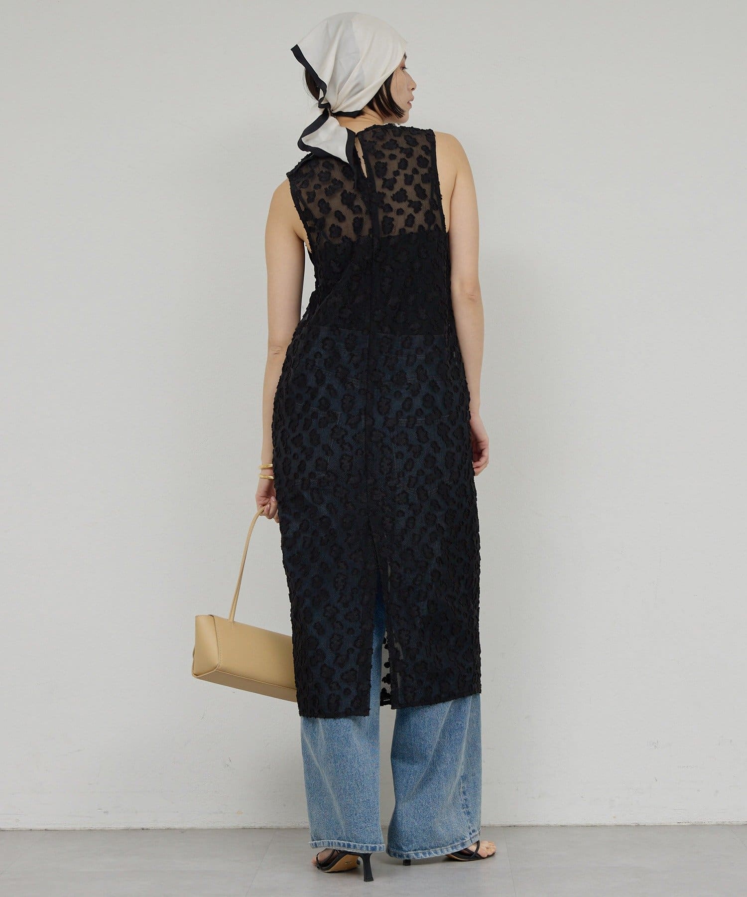 GALLARDAGALANTE(ガリャルダガランテ) ジャガードシアーワンピース