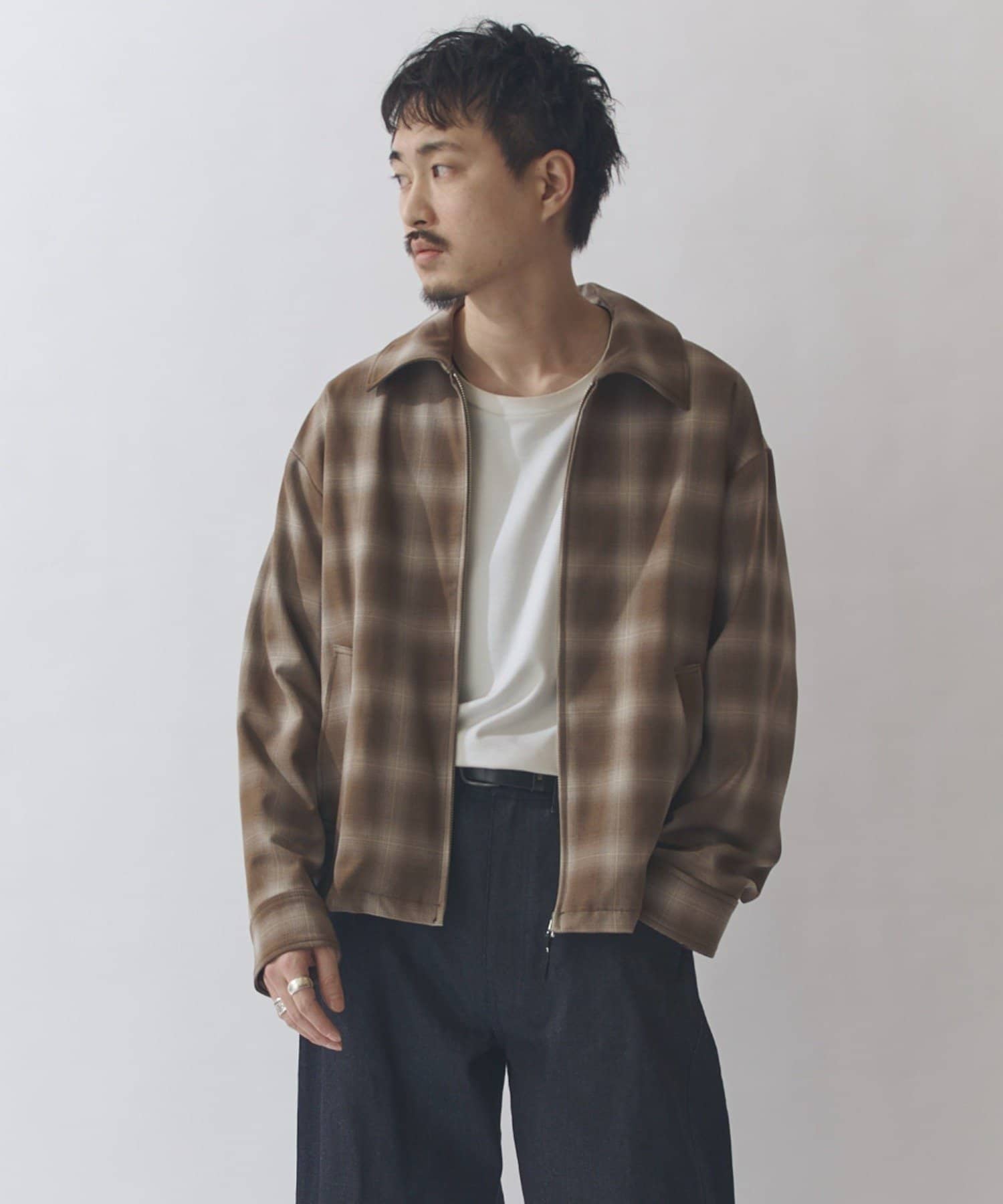 Lui's(ルイス) オンブレーチェックブルゾン