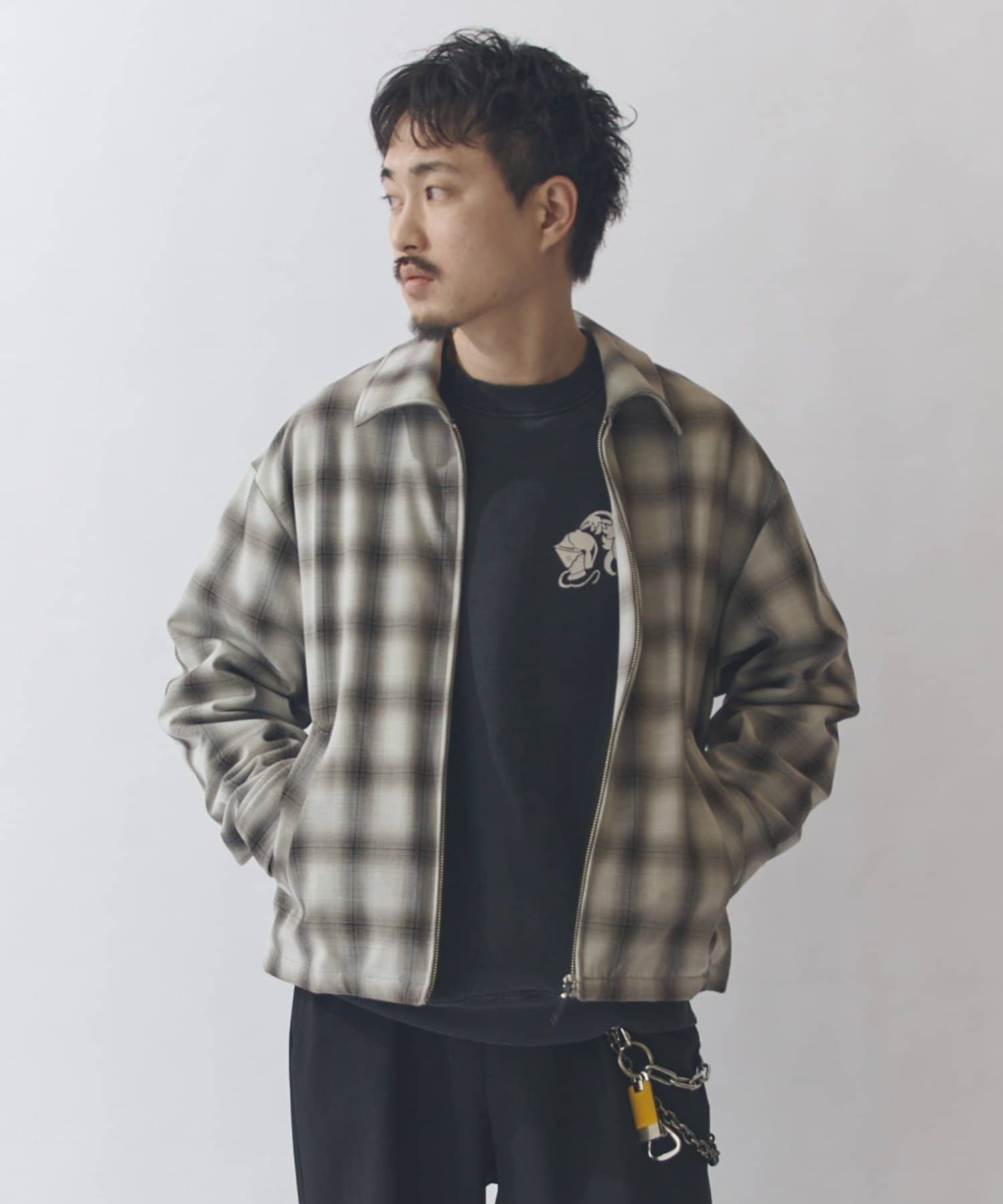 Lui's(ルイス) オンブレーチェックブルゾン