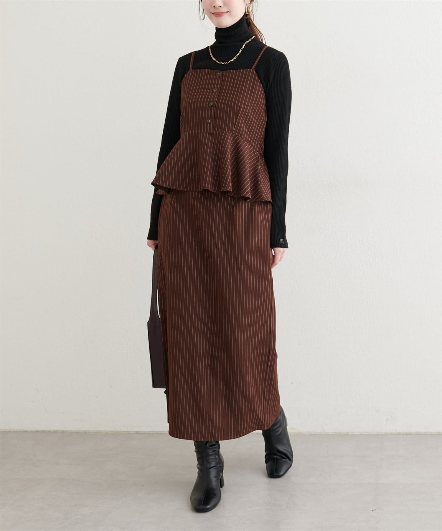 NICE CLAUP / OLIVE des OLIVE OUTLET(ナイスクラップ  / オリーブ デ オリーブ アウトレット) 【natural couture】ペプラムビスチェ+タイトスカート