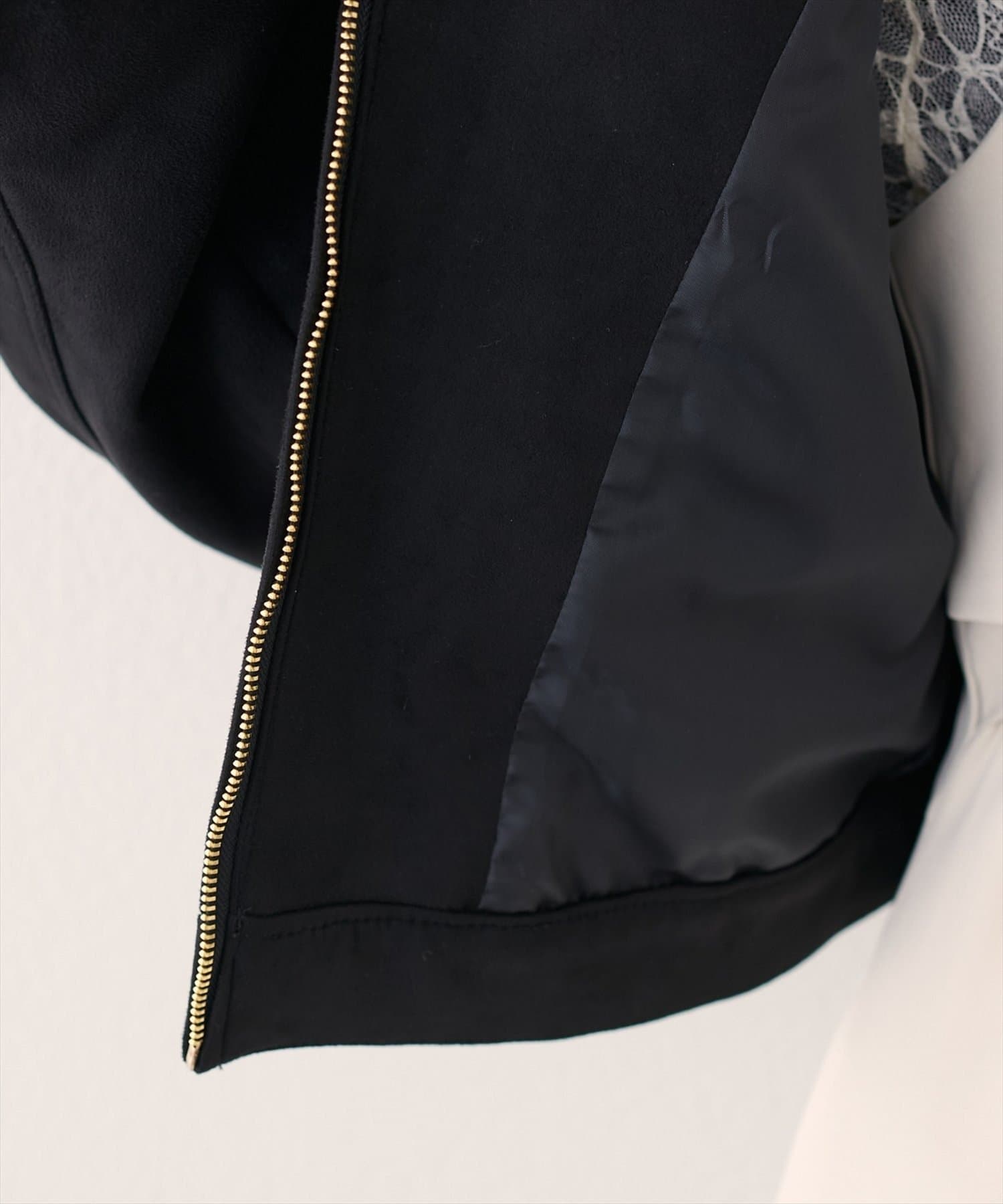 NICE CLAUP / OLIVE des OLIVE OUTLET(ナイスクラップ  / オリーブ デ オリーブ アウトレット) 【natural couture】スウェード風ブルゾン