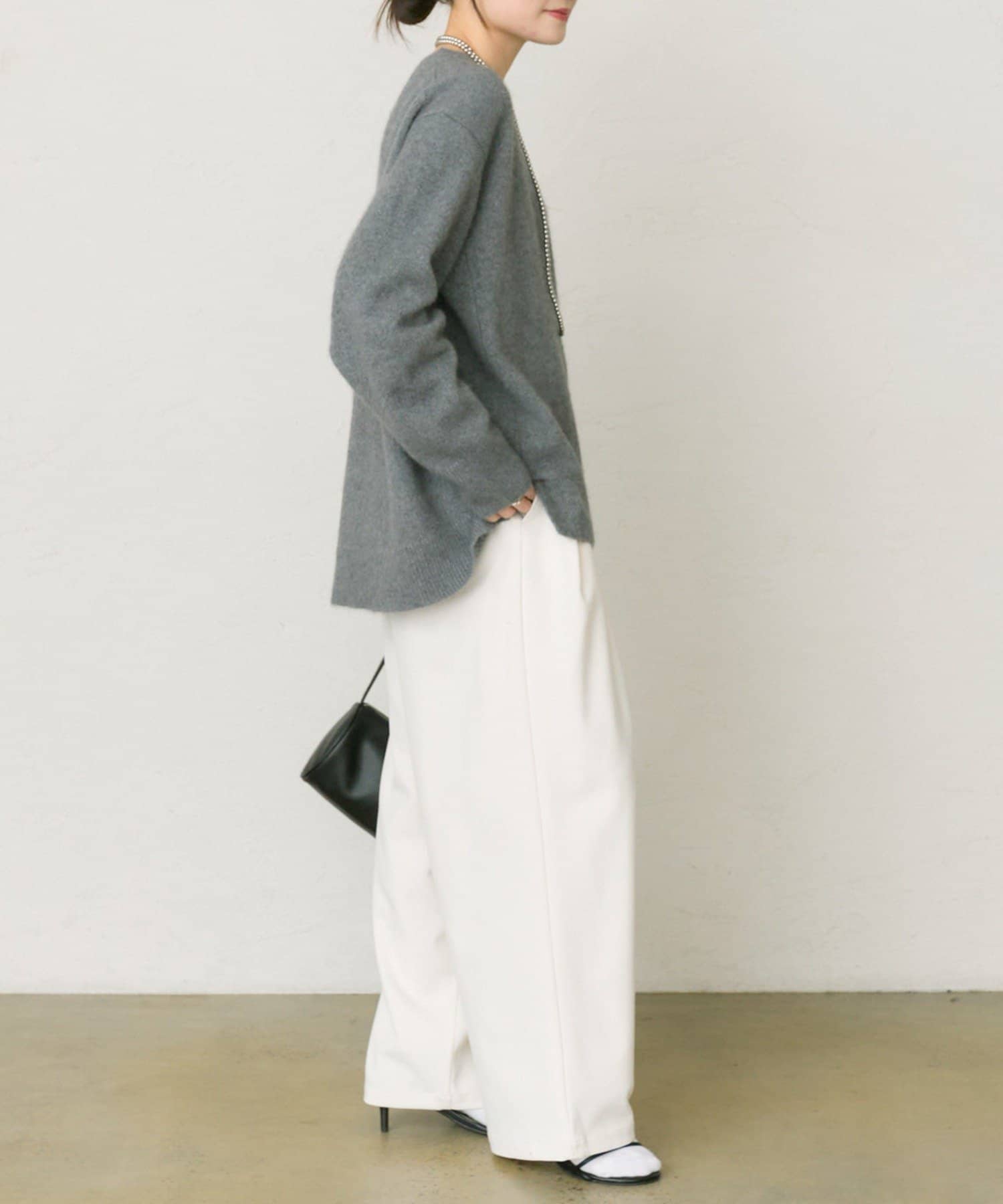 PUAL CE CIN(ピュアルセシン) 【25th】FOX混ヘンリーネックニット