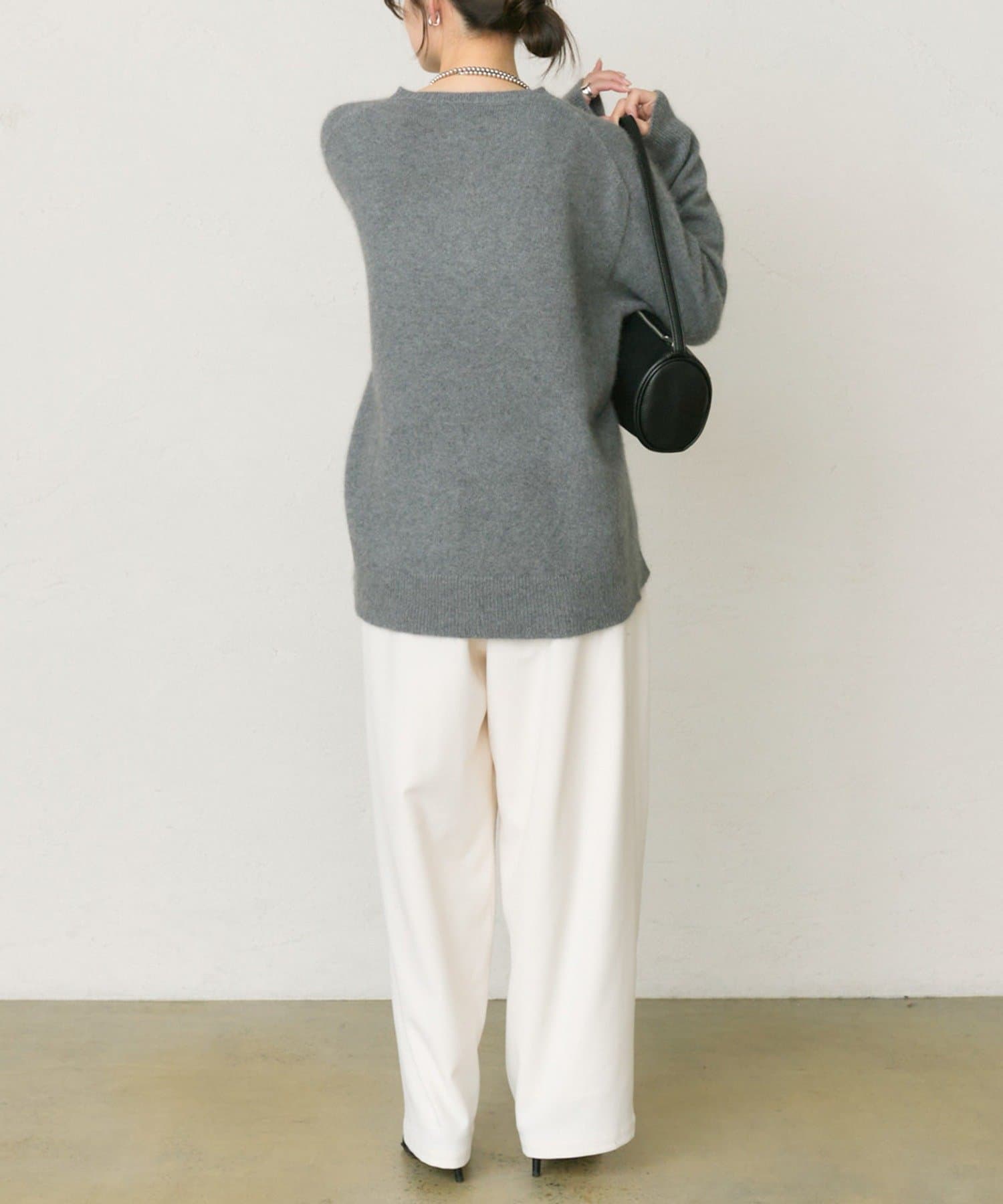 PUAL CE CIN(ピュアルセシン) 【25th】FOX混ヘンリーネックニット