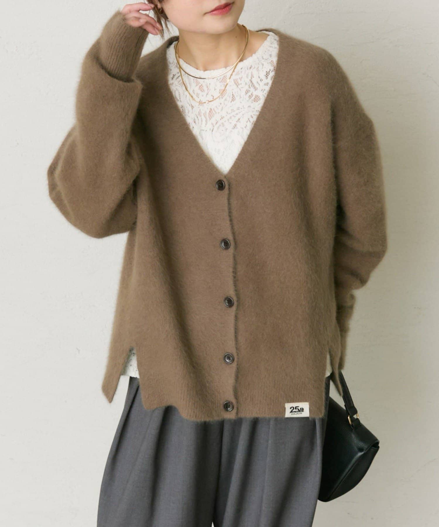 PUAL CE CIN(ピュアルセシン) 【25th】FOXウールニットVネックカーディガン