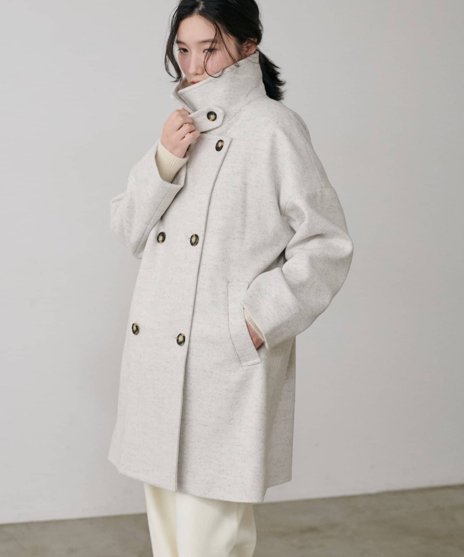 LARUTA(ラルータ) メルトンスタンドカラーコート