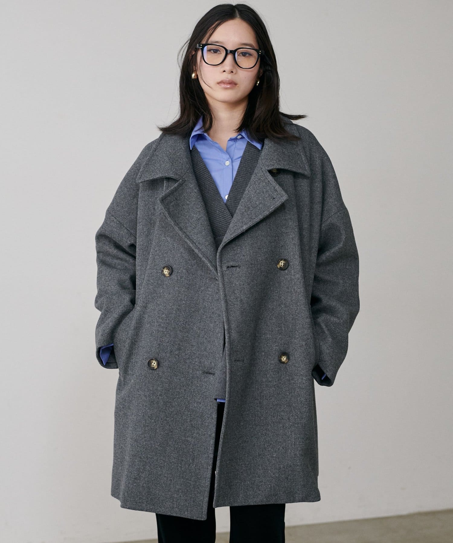 LARUTA(ラルータ) メルトンスタンドカラーコート