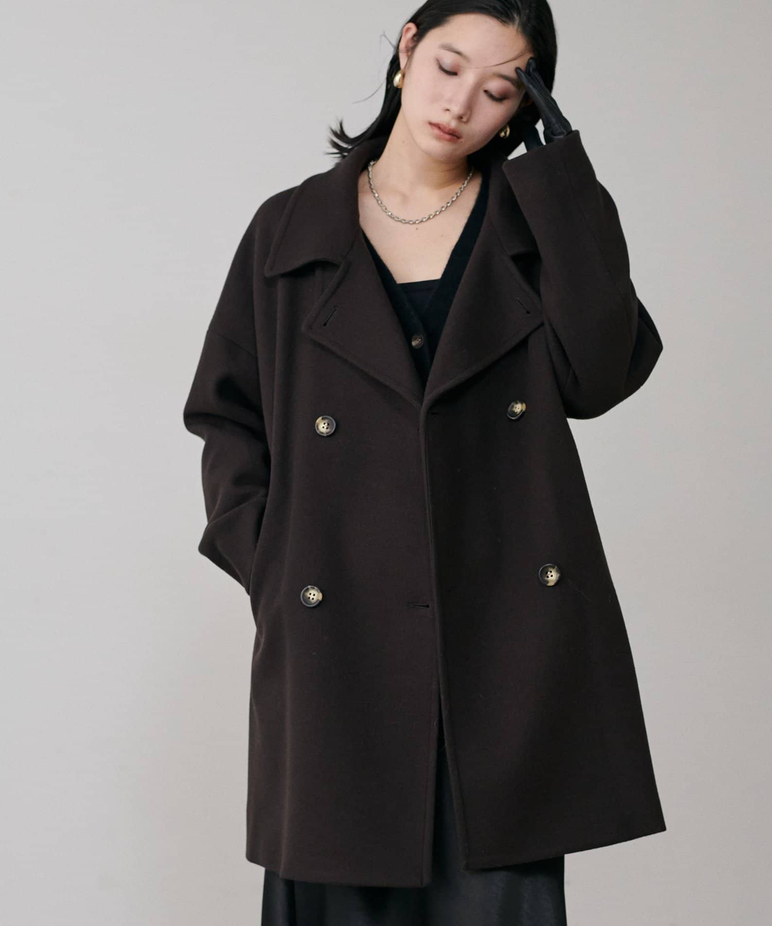 LARUTA(ラルータ) メルトンスタンドカラーコート