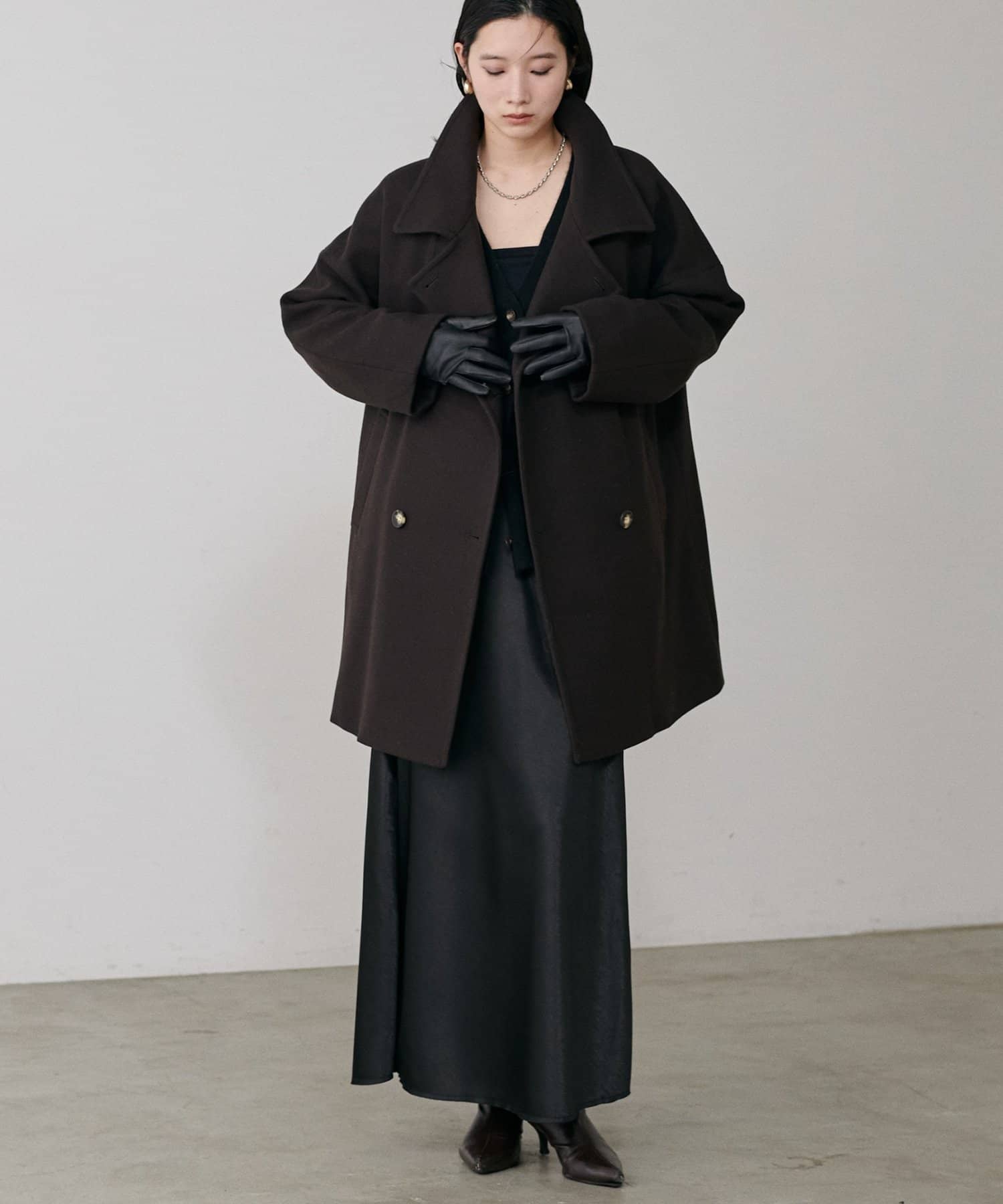 LARUTA(ラルータ) メルトンスタンドカラーコート