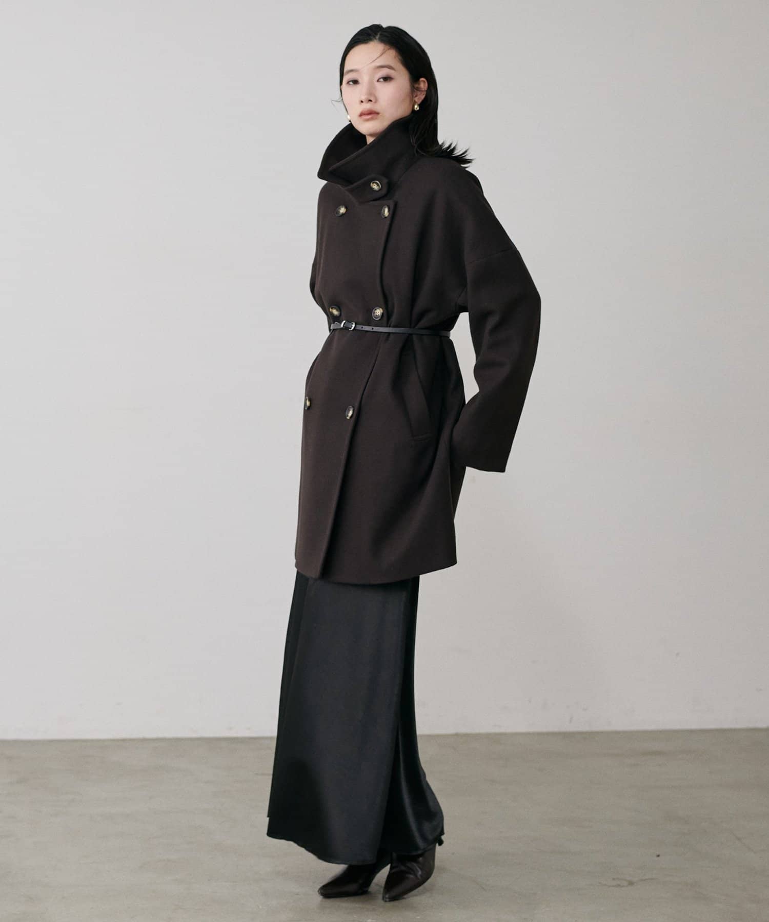 LARUTA(ラルータ) メルトンスタンドカラーコート