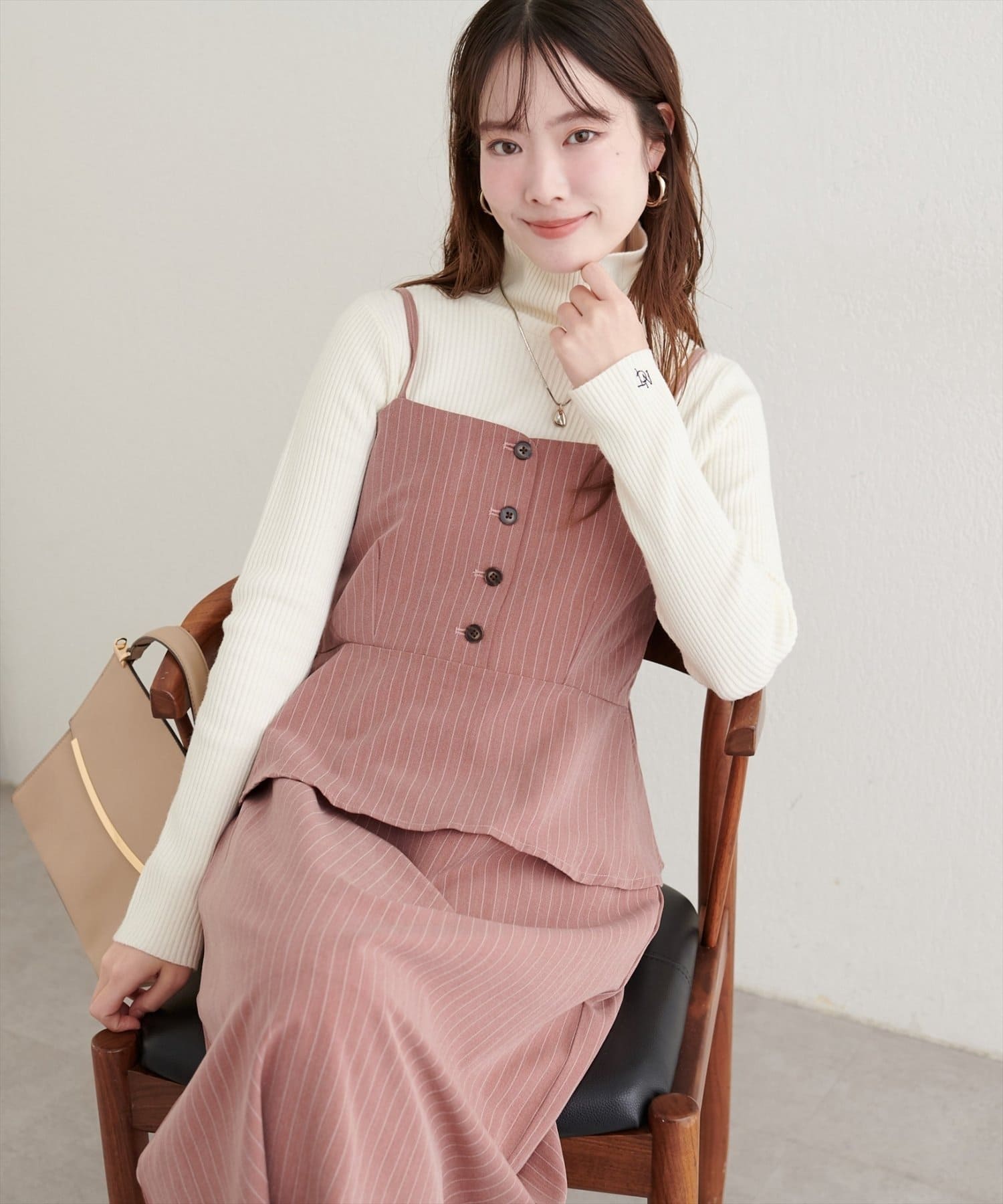 NICE CLAUP / OLIVE des OLIVE OUTLET(ナイスクラップ  / オリーブ デ オリーブ アウトレット) 【Every very】ペプラムビスチェ+タイトスカート