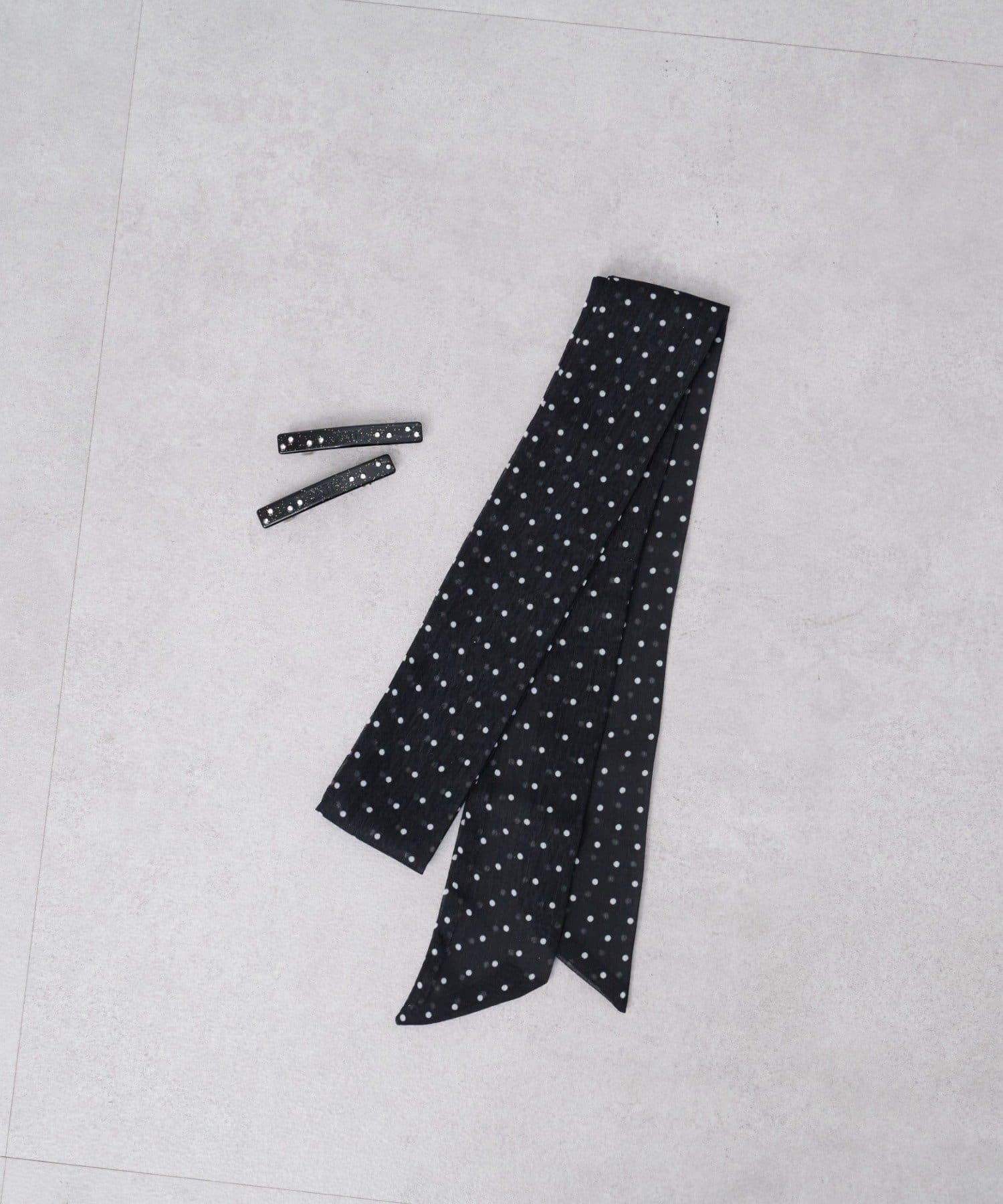 Kastane(カスタネ) 【fiw.】リボンタイ&ロゴバレッタSET