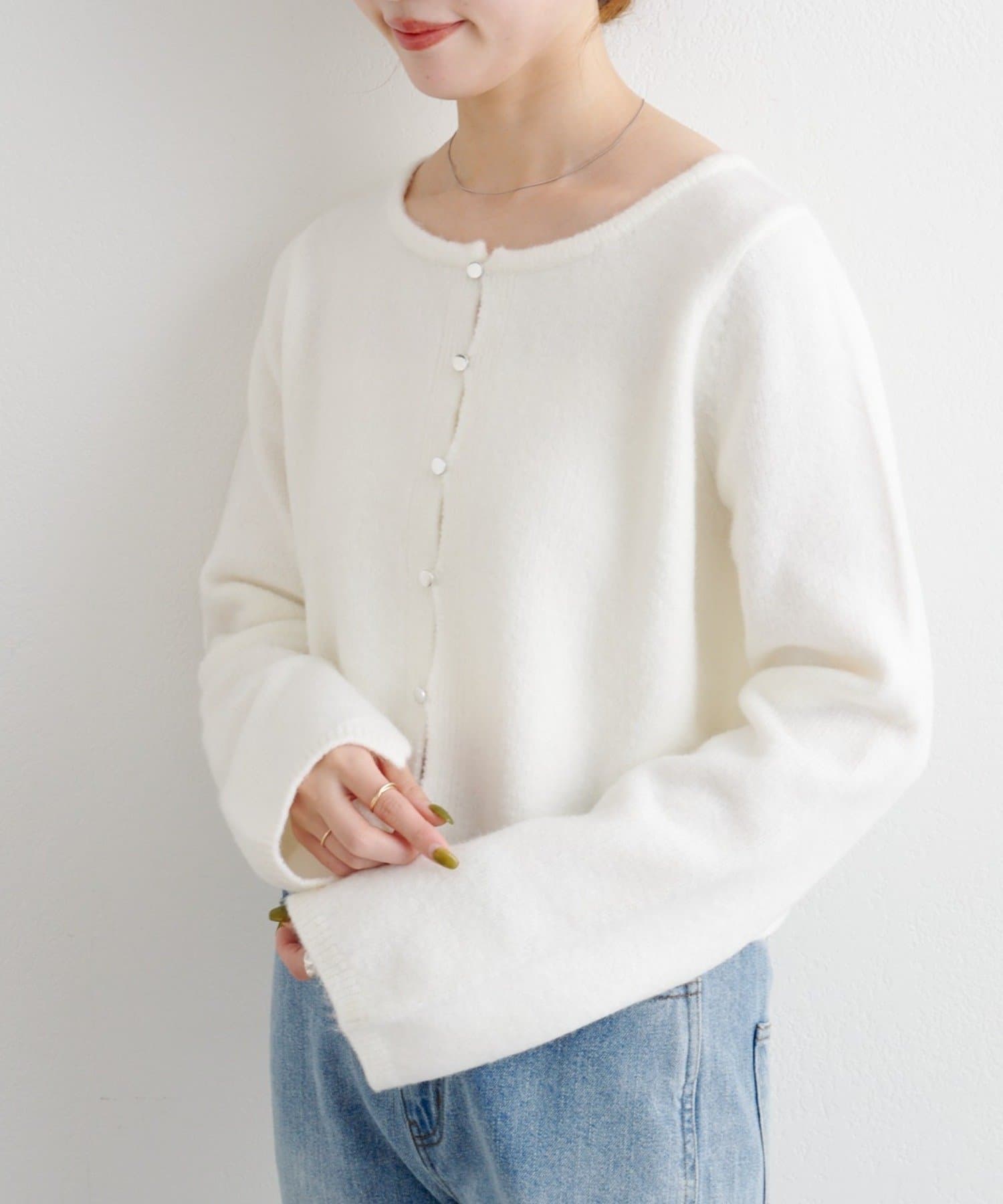 Kastane(カスタネ) 【4色展開】B カシミアライクニットカーディガン