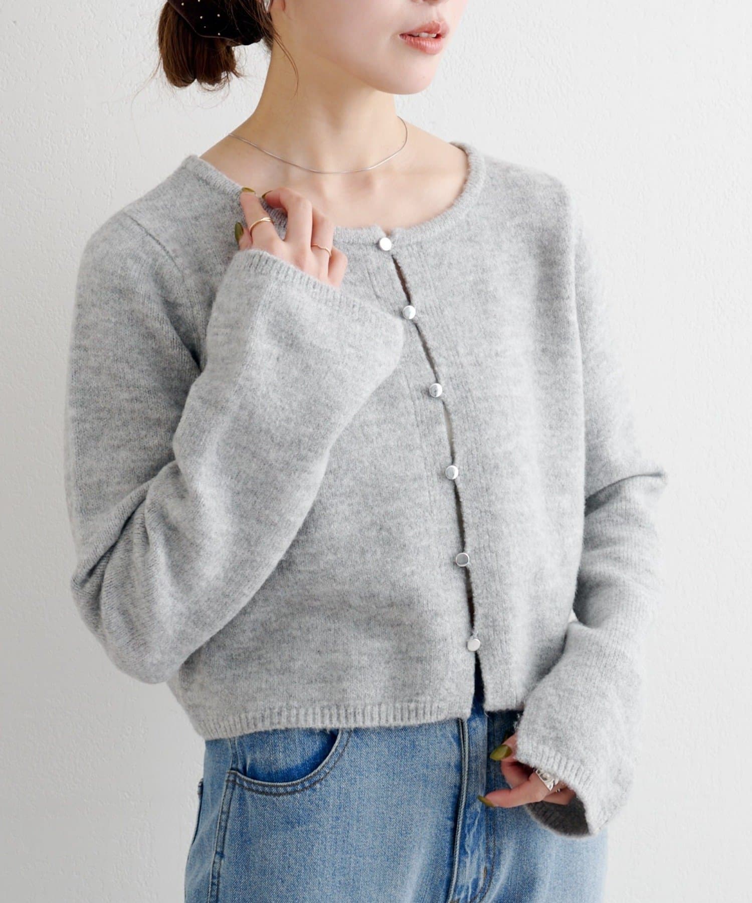 Kastane(カスタネ) 【4色展開】B カシミアライクニットカーディガン