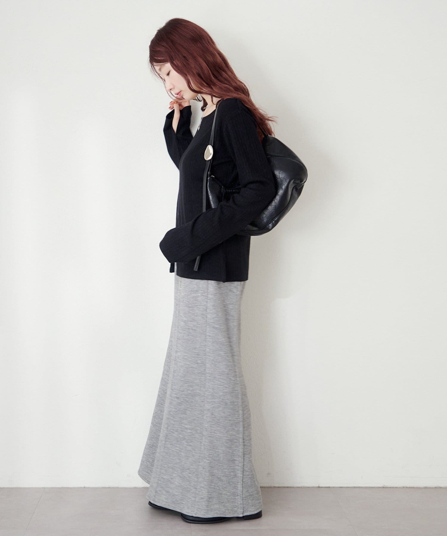 Kastane(カスタネ) B ラメリブスリットトップス