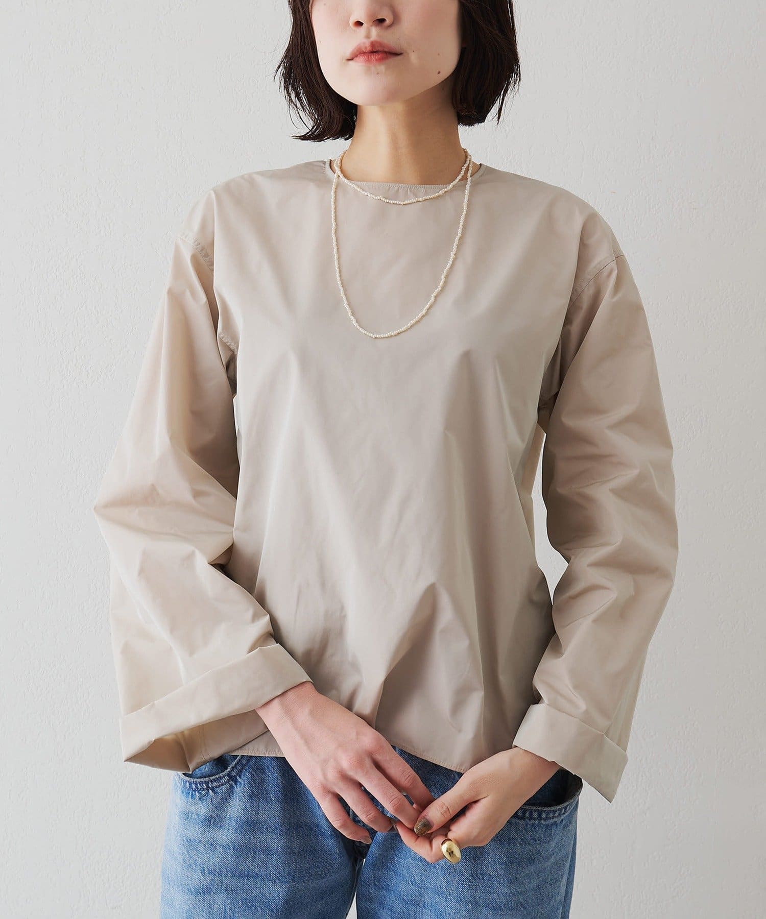 Drawing Numbers(ドローイングナンバーズ) タフタロールブラウス