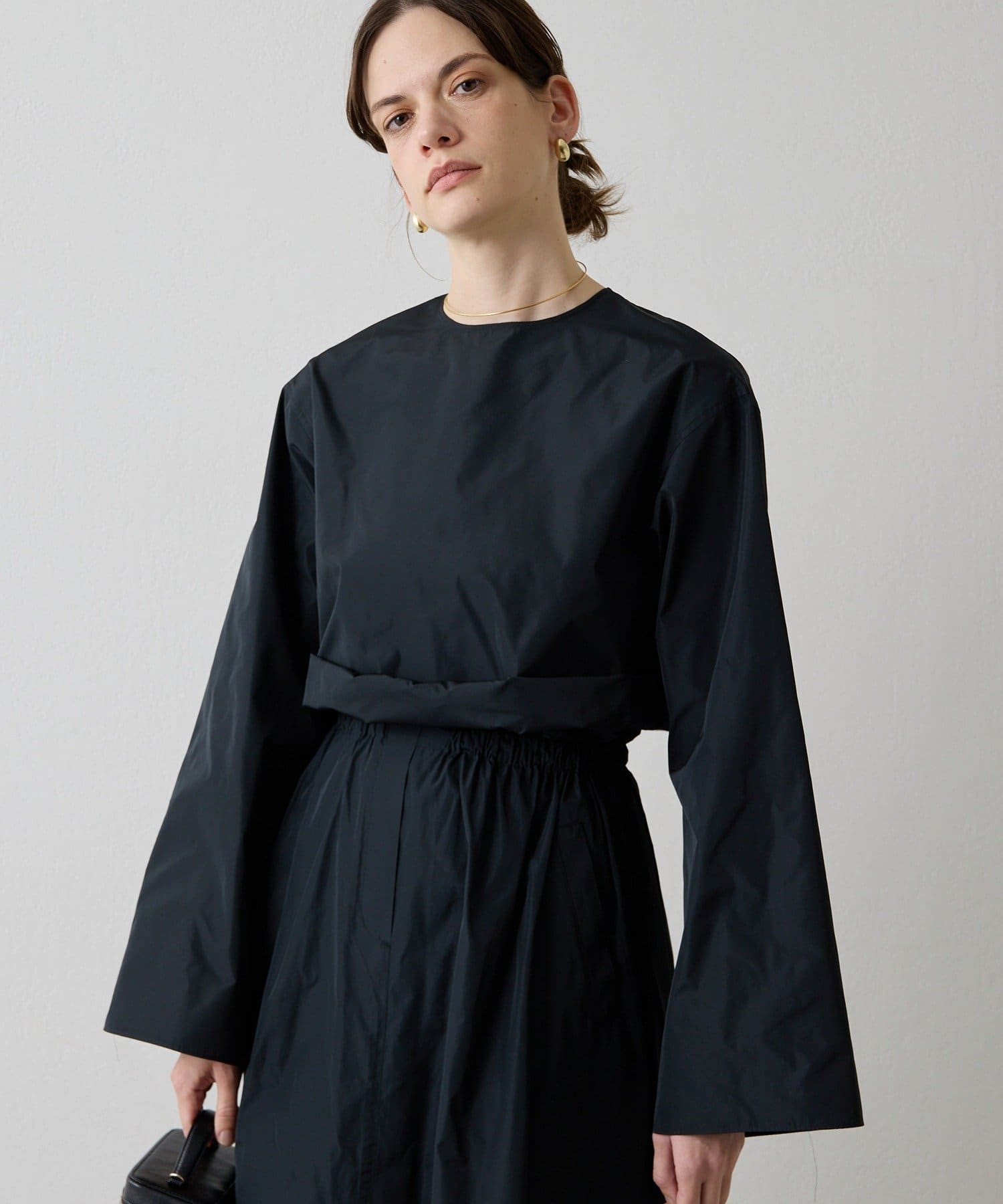 Drawing Numbers(ドローイングナンバーズ) タフタロールブラウス