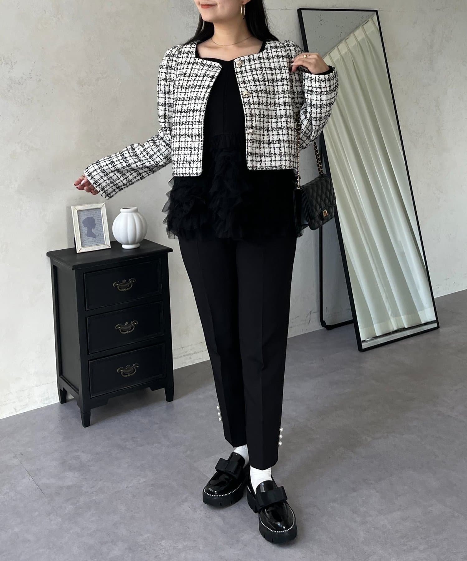 prose verse(プロズヴェール) ハートネックボリュームチュールペプラムトップス