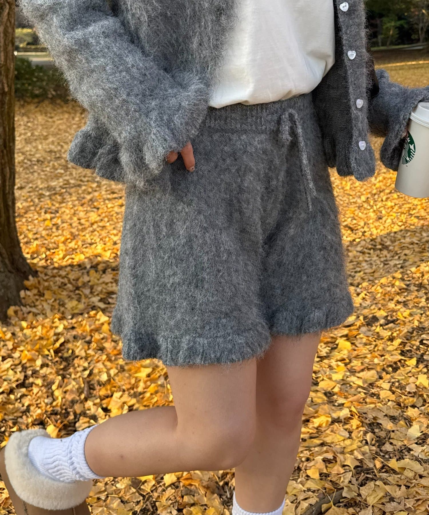 DISCOAT(ディスコート) 【umm．】フリルニットショートPT