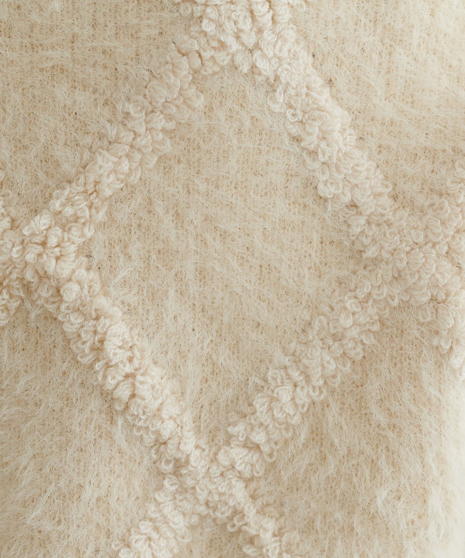 DISCOAT(ディスコート) フェザーヤーンダイヤ柄プルオーバー