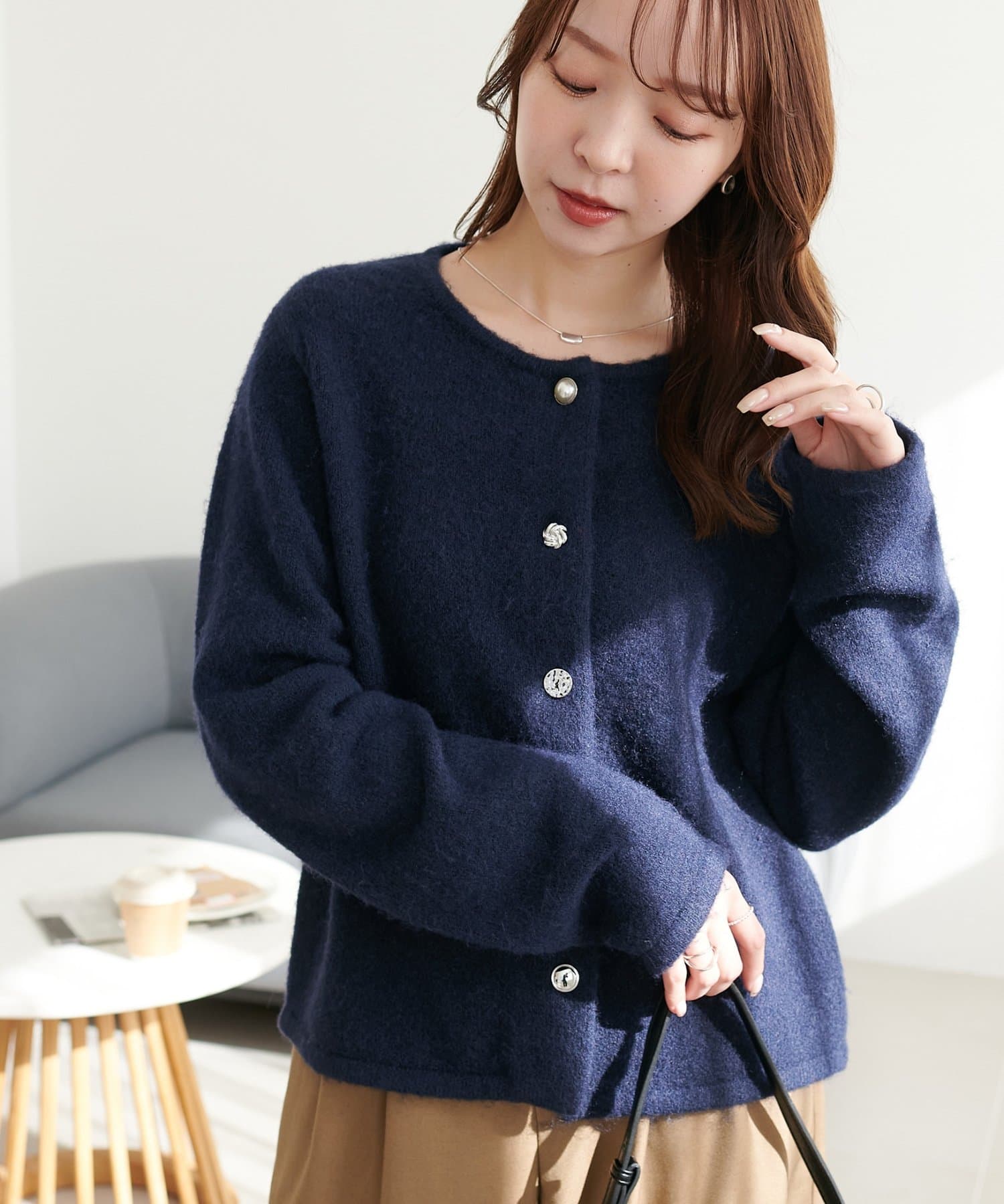 DISCOAT(ディスコート) マルチ釦カーディガン