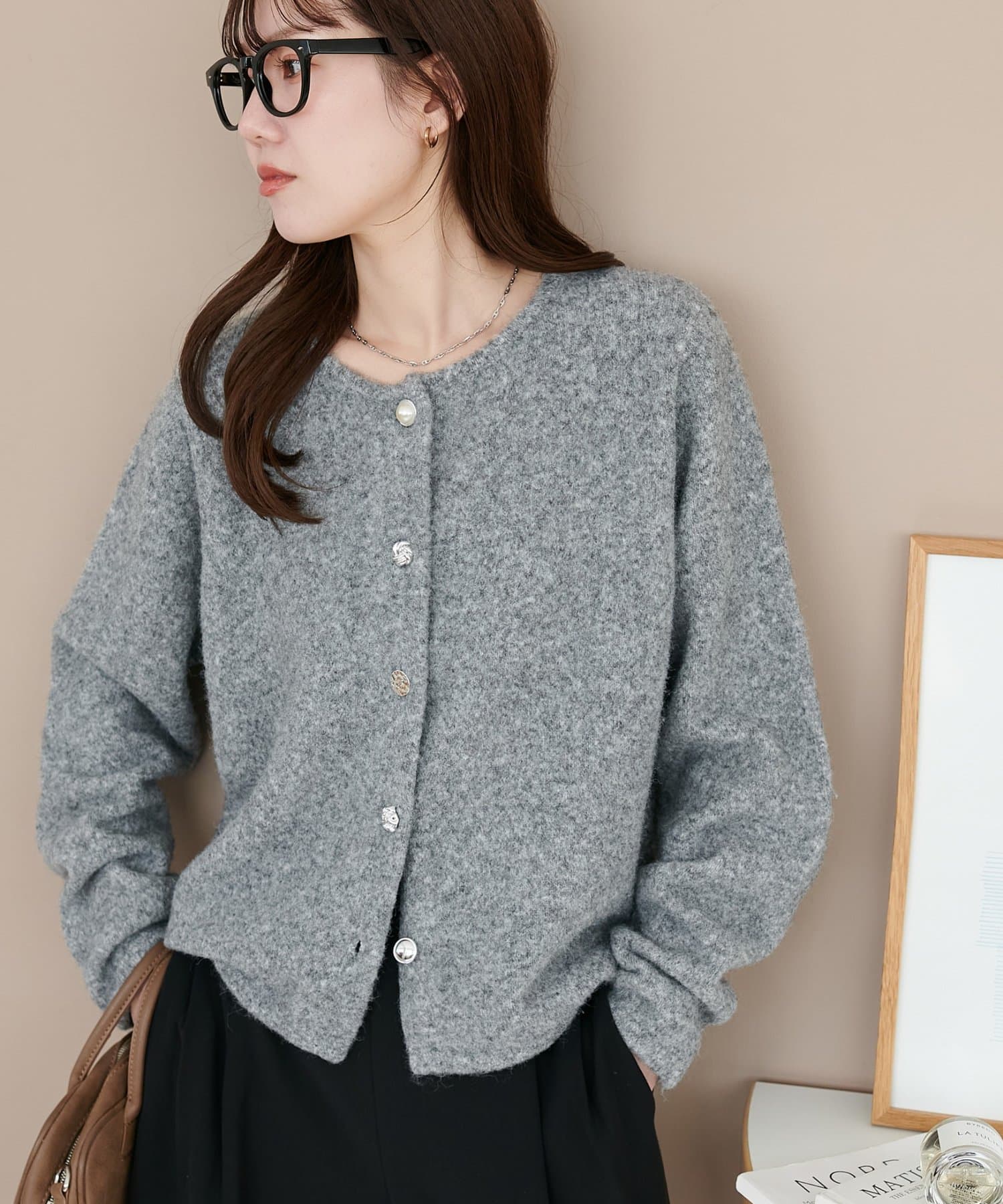 DISCOAT(ディスコート) マルチ釦カーディガン