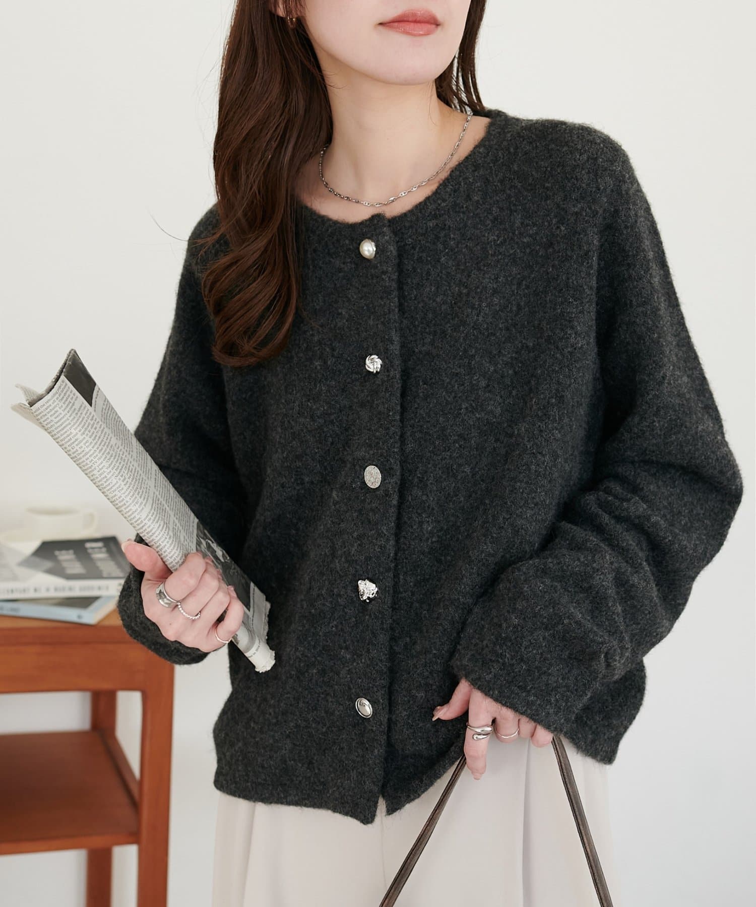 DISCOAT(ディスコート) マルチ釦カーディガン